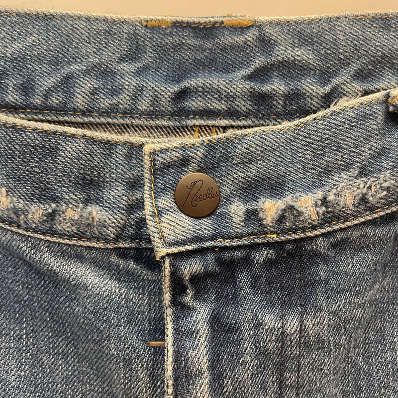Needles/Straight Pants/XL/Cotton/IDG/logo embroidery/patchwork