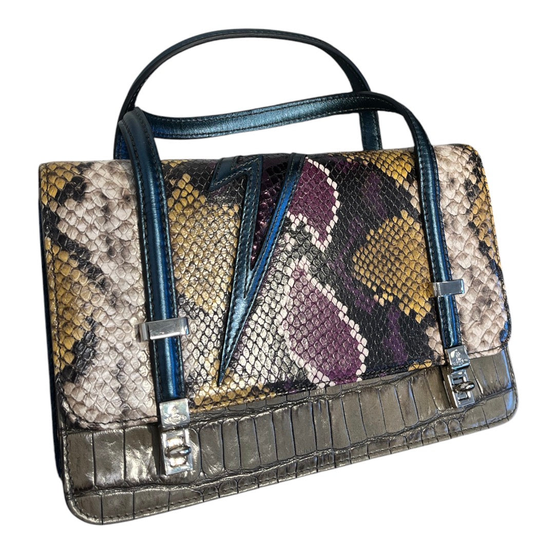 Vivienne Westwood/Hand Bag/Animal Pattern/MLT/snakeskin lightning bolt view 6