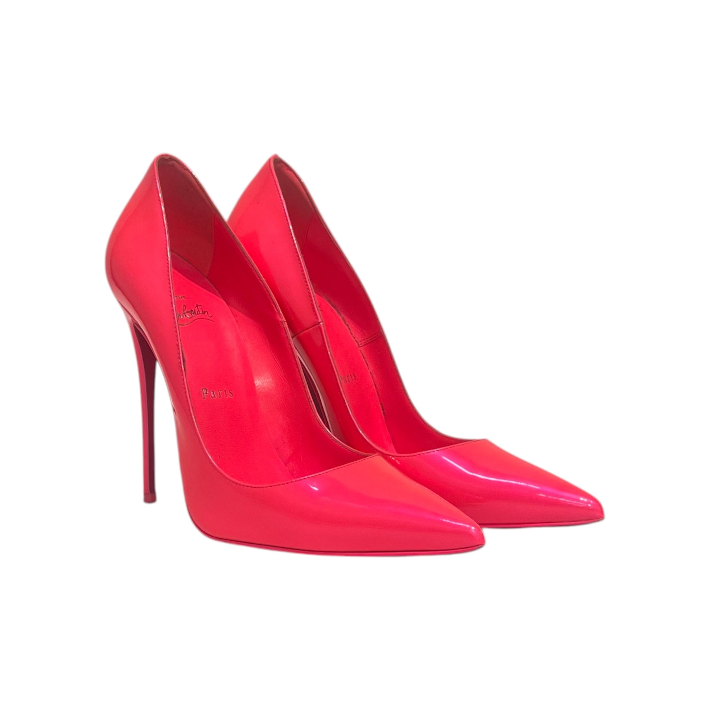 Christian Louboutin/Heels/EU 38.5/Leather/PNK/V-Tip/SO KATES view 1