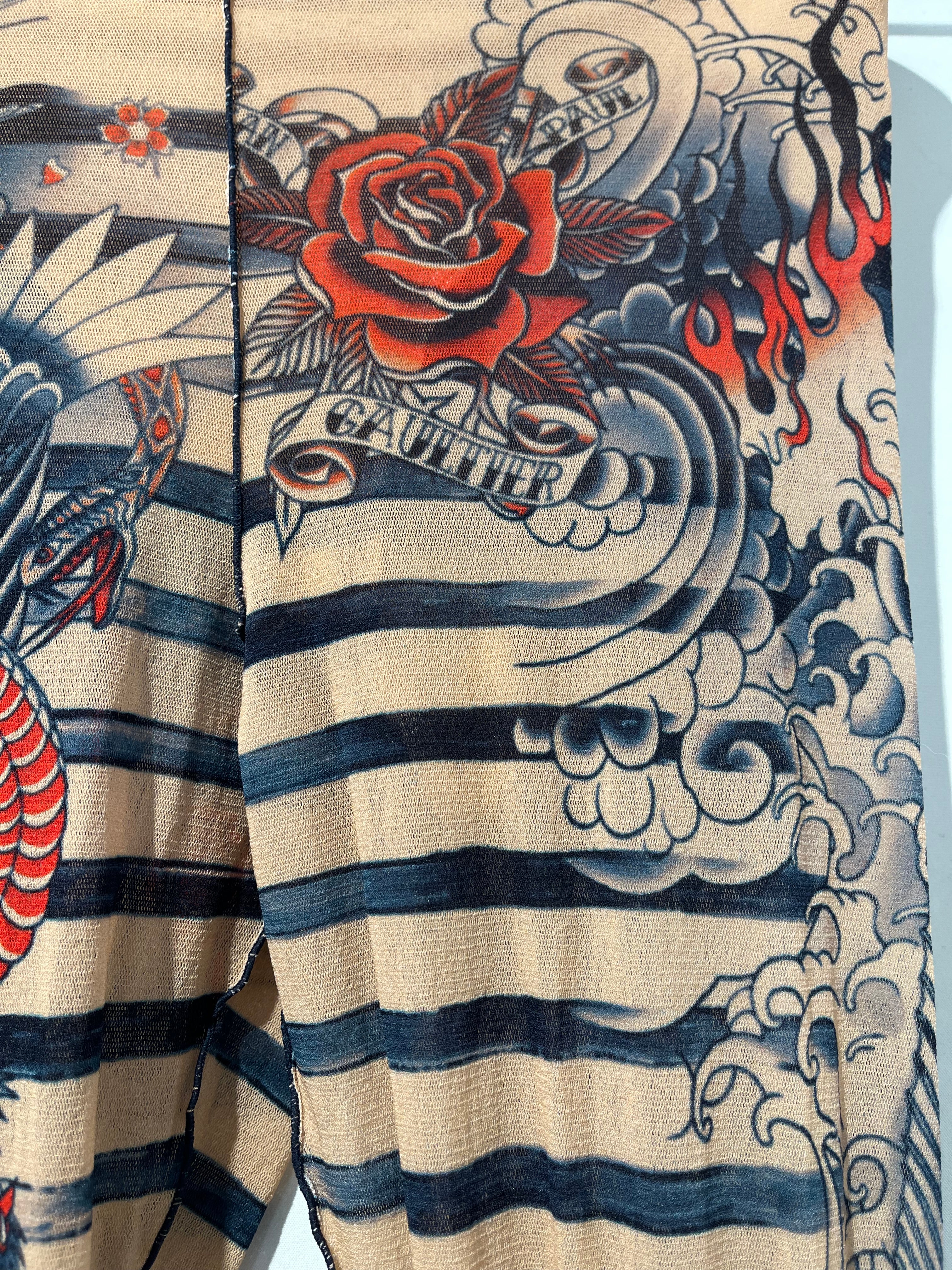 Jean Paul Gaultier/Bottoms/XXS/PNK/NUDE SAILOR TATTOO LEGGINGS view 4