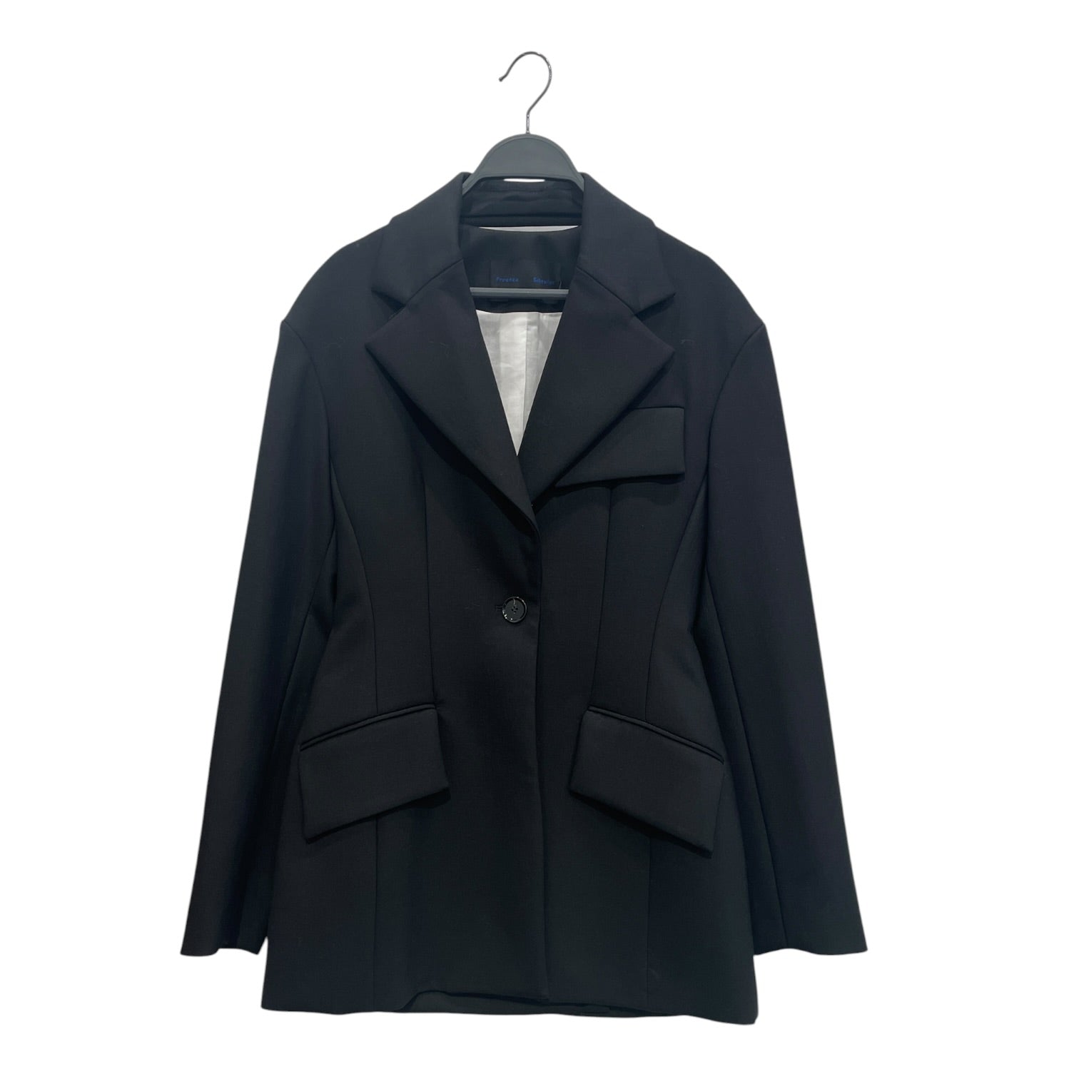 PROENZA SCHOULER/Tailored Jkt/4/Cotton/BLK/SINGLE BUTTON HOURGLASS BLAZER view 1