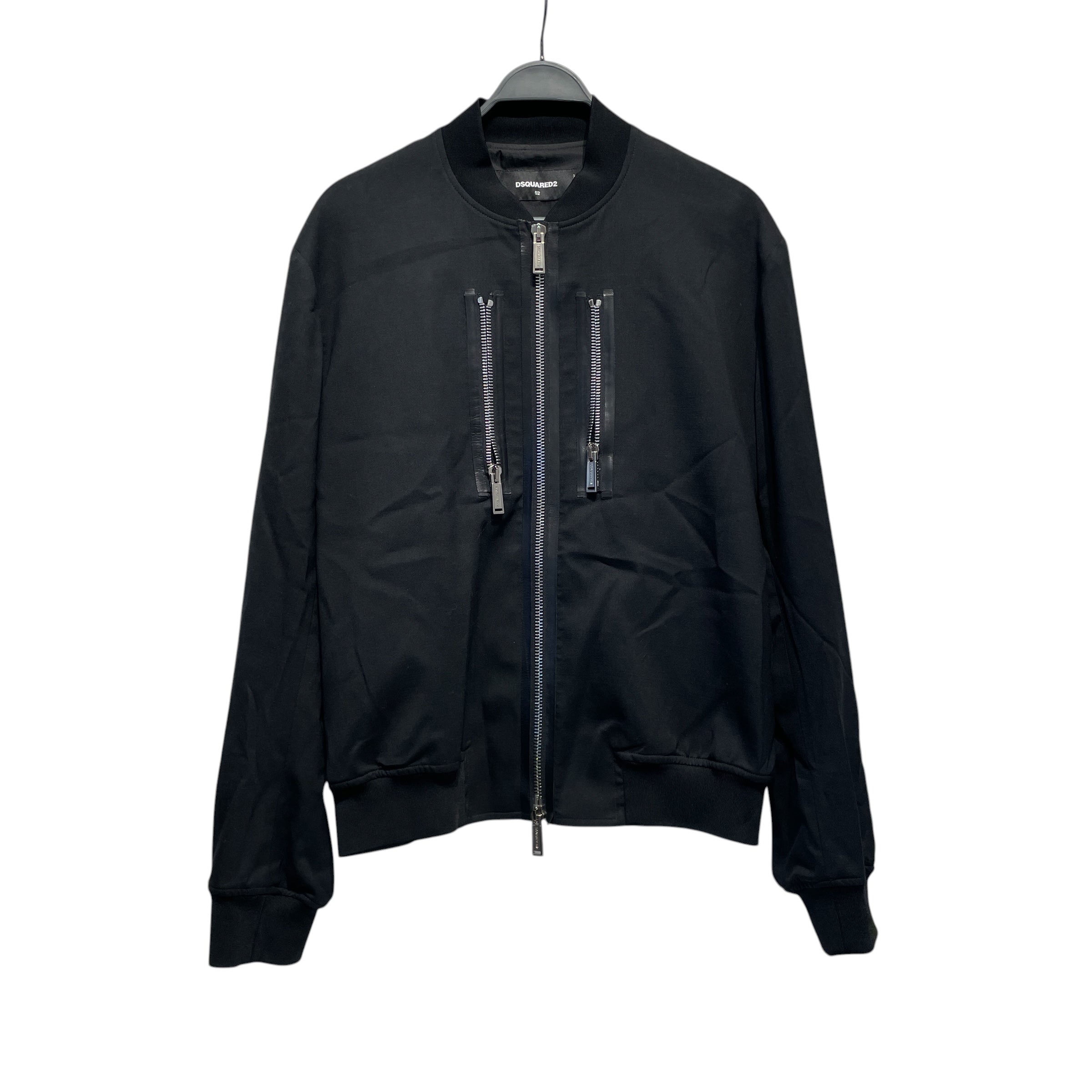 DSQUARED2/Jacket/52/Nylon/BLK/BLACK SILVER ZIPPER BOMBER view 1