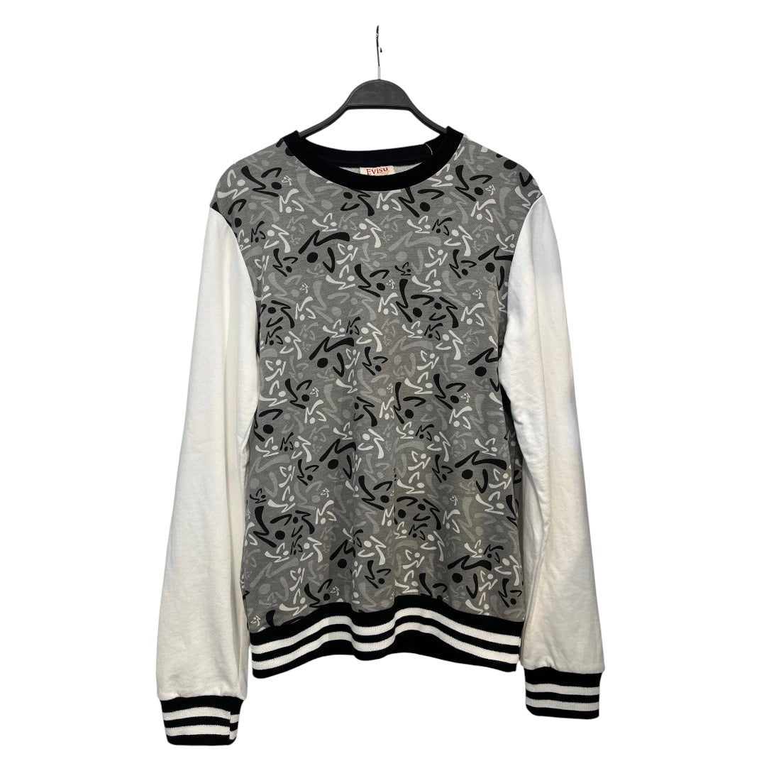 EVISU/Sweatshirt/XL/Cotton/BLK/Black and white model view 1