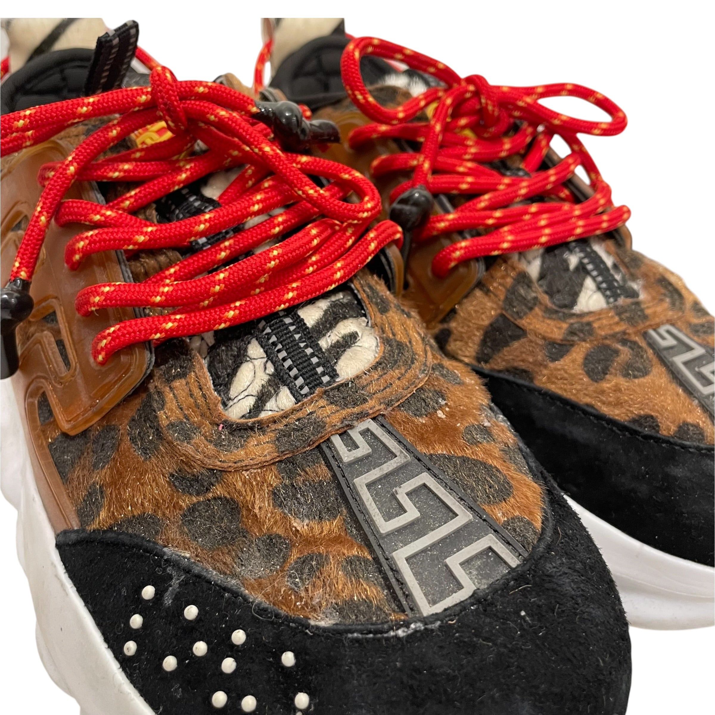 VERSACE/Low-Sneakers/EU 41/Animal Pattern/Cotton/BRW/chain reaction view 6
