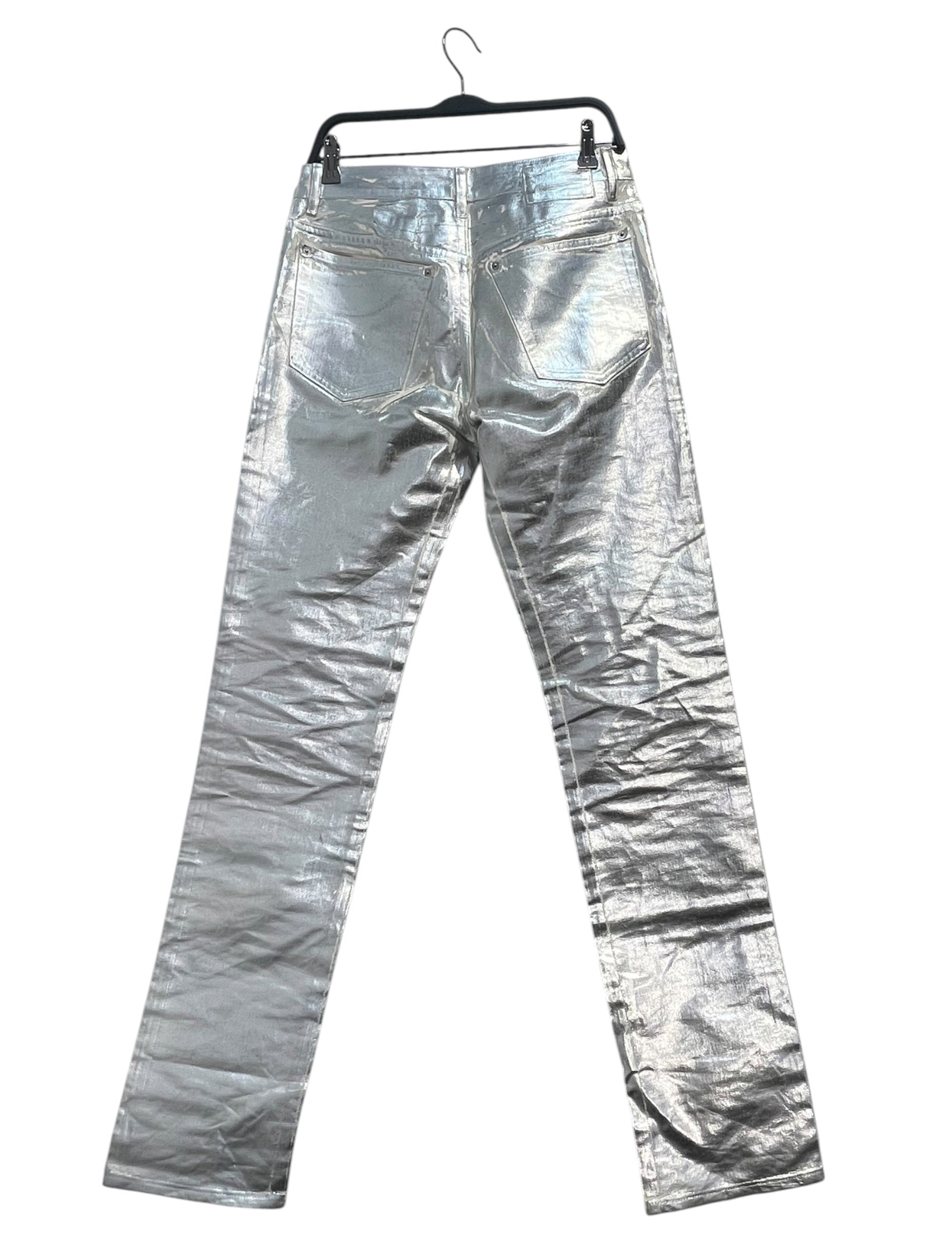 MM6/Straight Pants/42/Cotton/SLV/SLVR OVER WHT view 2