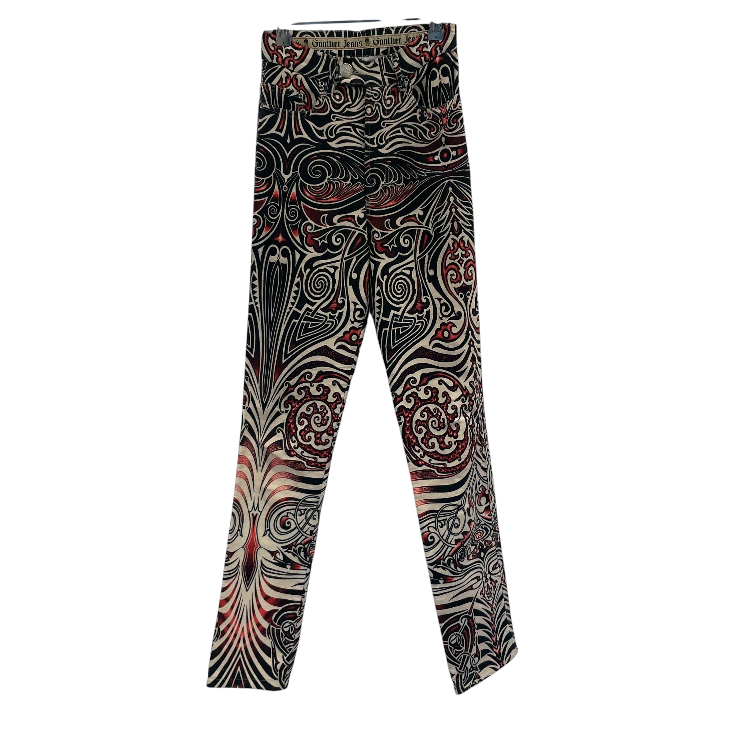 Jean Paul Gaultier/Bottoms/24/All Over Print/Denim/CRM/TRIBAL PRINT view 1