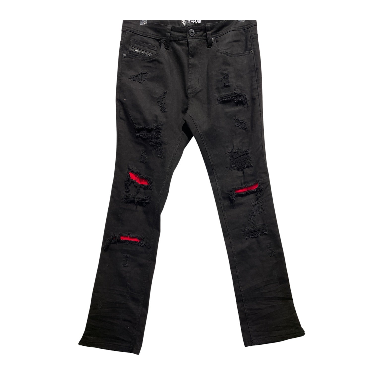 Makobi/Pants/32/Cotton/BLK/Sanibel Distressed Jeans view 1