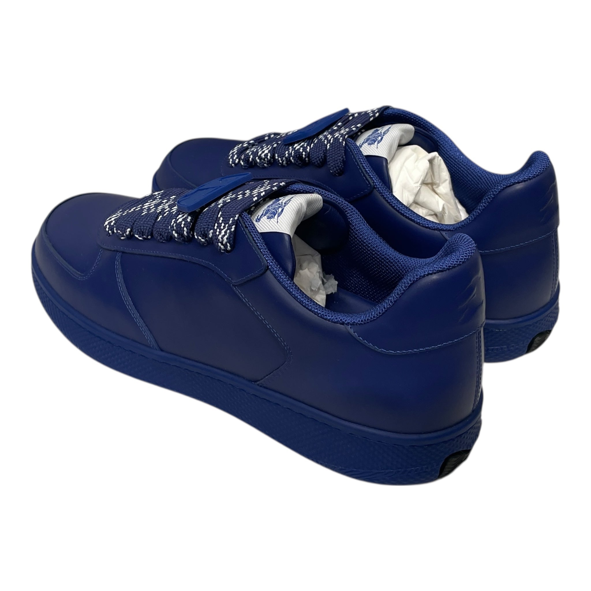 BURBERRY/Low-Sneakers/EU 43/Cotton/BLU/WIDE  BRAIDED LACES BLU view 2