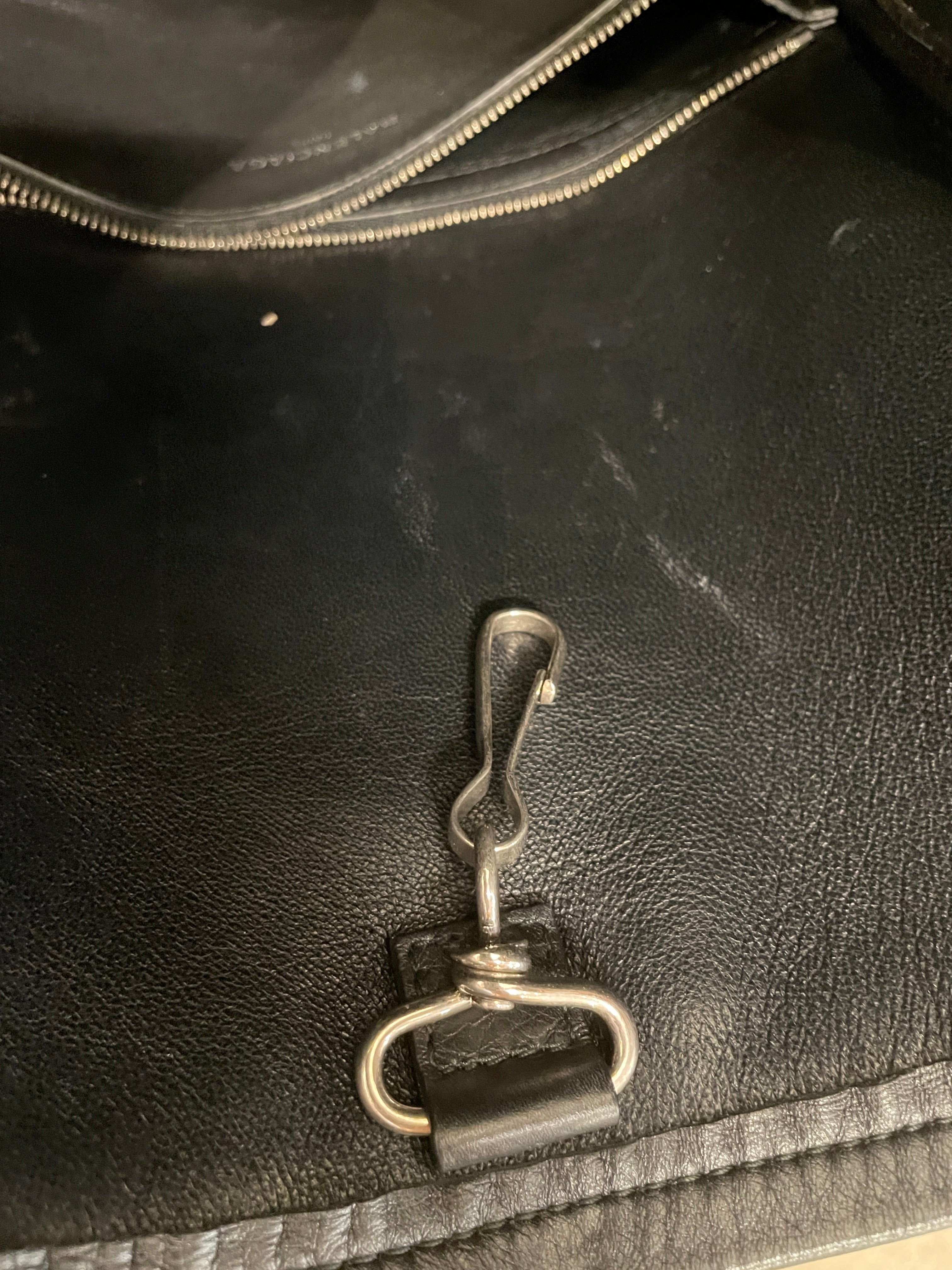 BALENCIAGA/Cross Body Bag/Leather/BLK/CONVERTIBLE BAG view 8