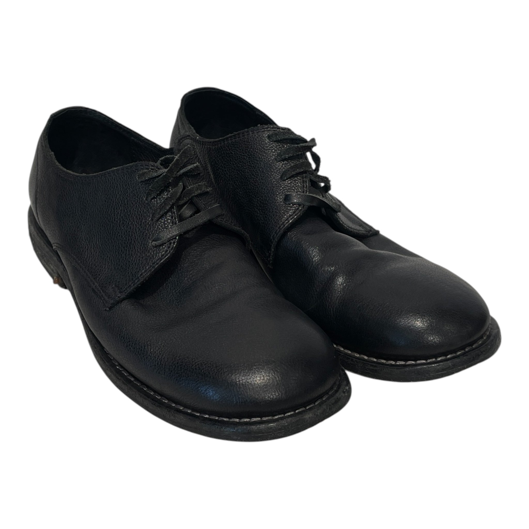 GUIDI/Dress Shoes/EU 36/Leather/BLK/U-Tip/lace up derby view 1