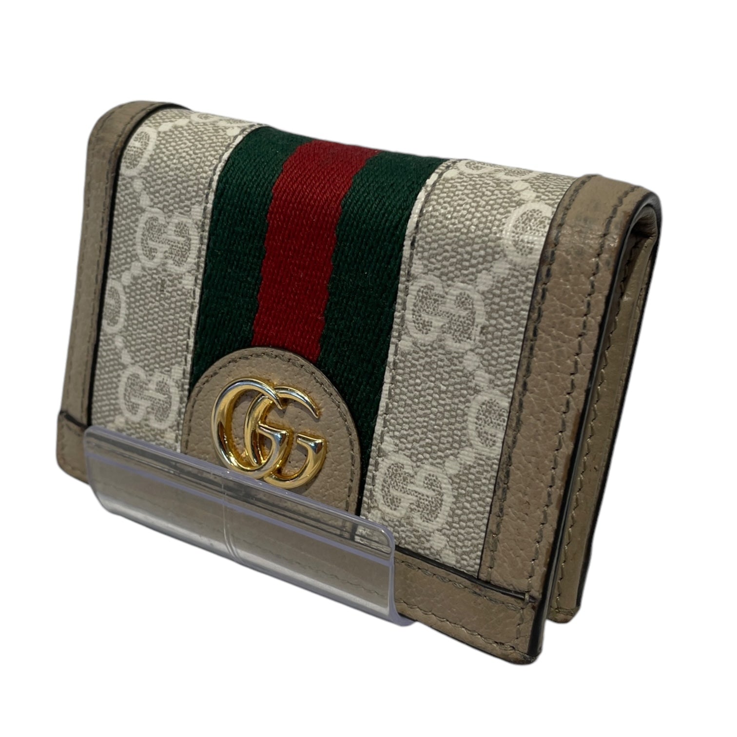 GUCCI/Bifold Wallet/Stripe/Cotton/WHT/OPHIDIA view 1