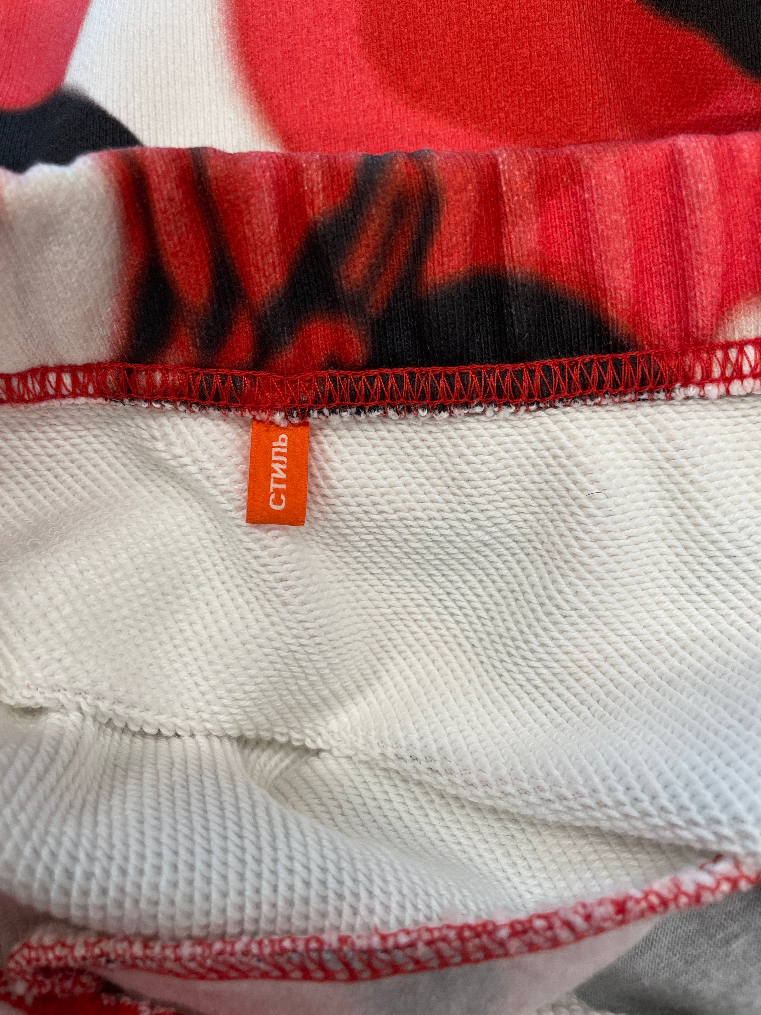 HERON PRESTON/Pants/L/Cotton/RED/All Over Print/RED,WHT,BLK ABSTRACT PRINT view 8