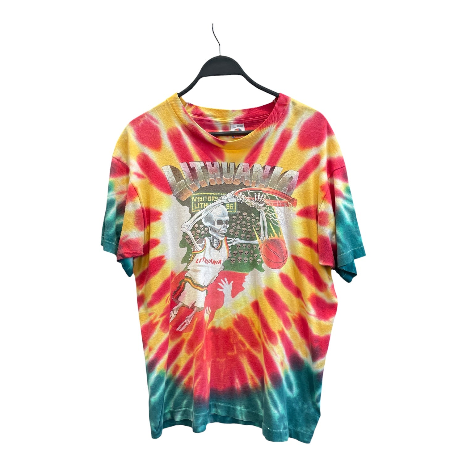 Vintage/T-Shirt/L/Cotton/MLT/All Over Print/LITHUANIA BASKETBALL view 1