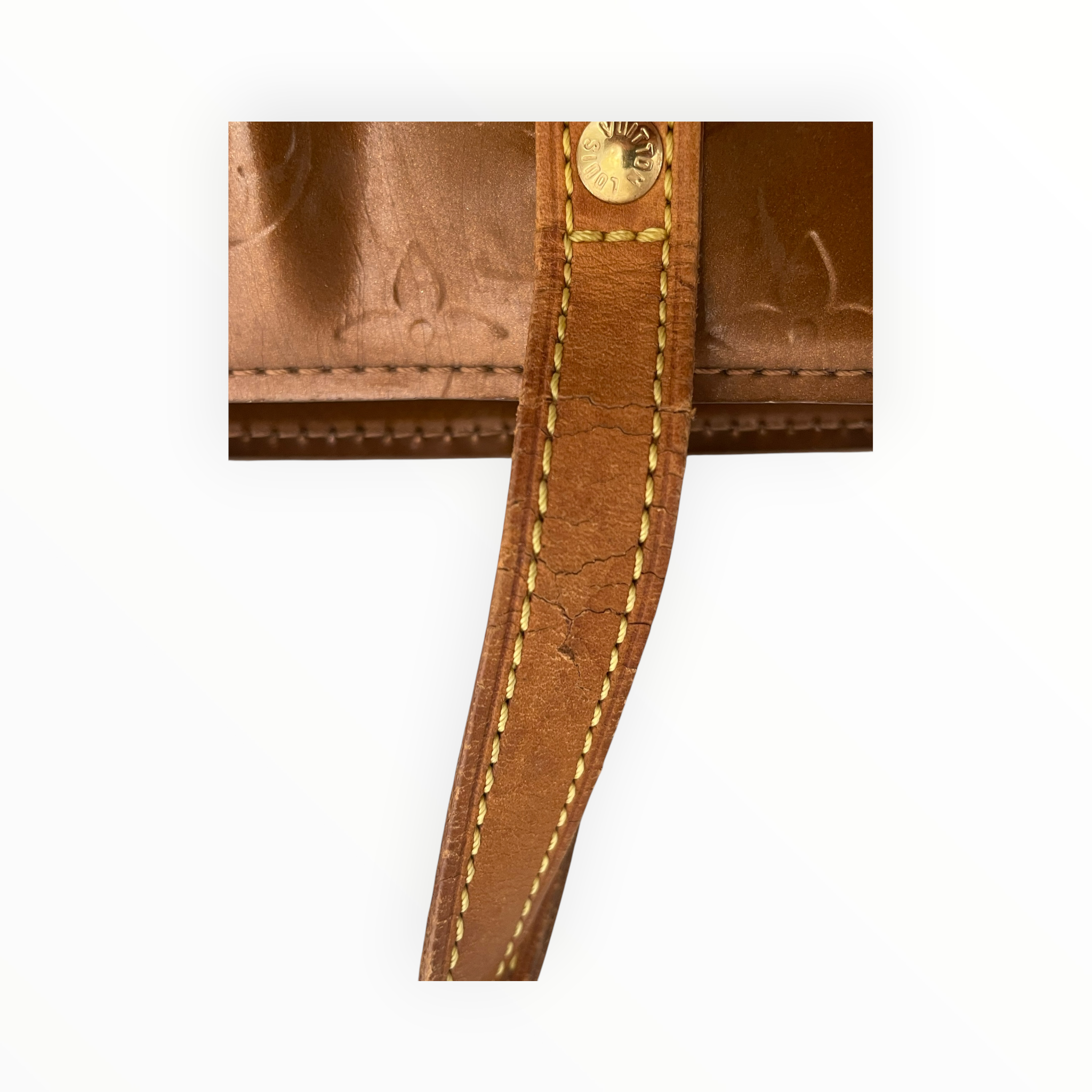 LOUIS VUITTON/Bag/Monogram/BRW/crackled handle view 9