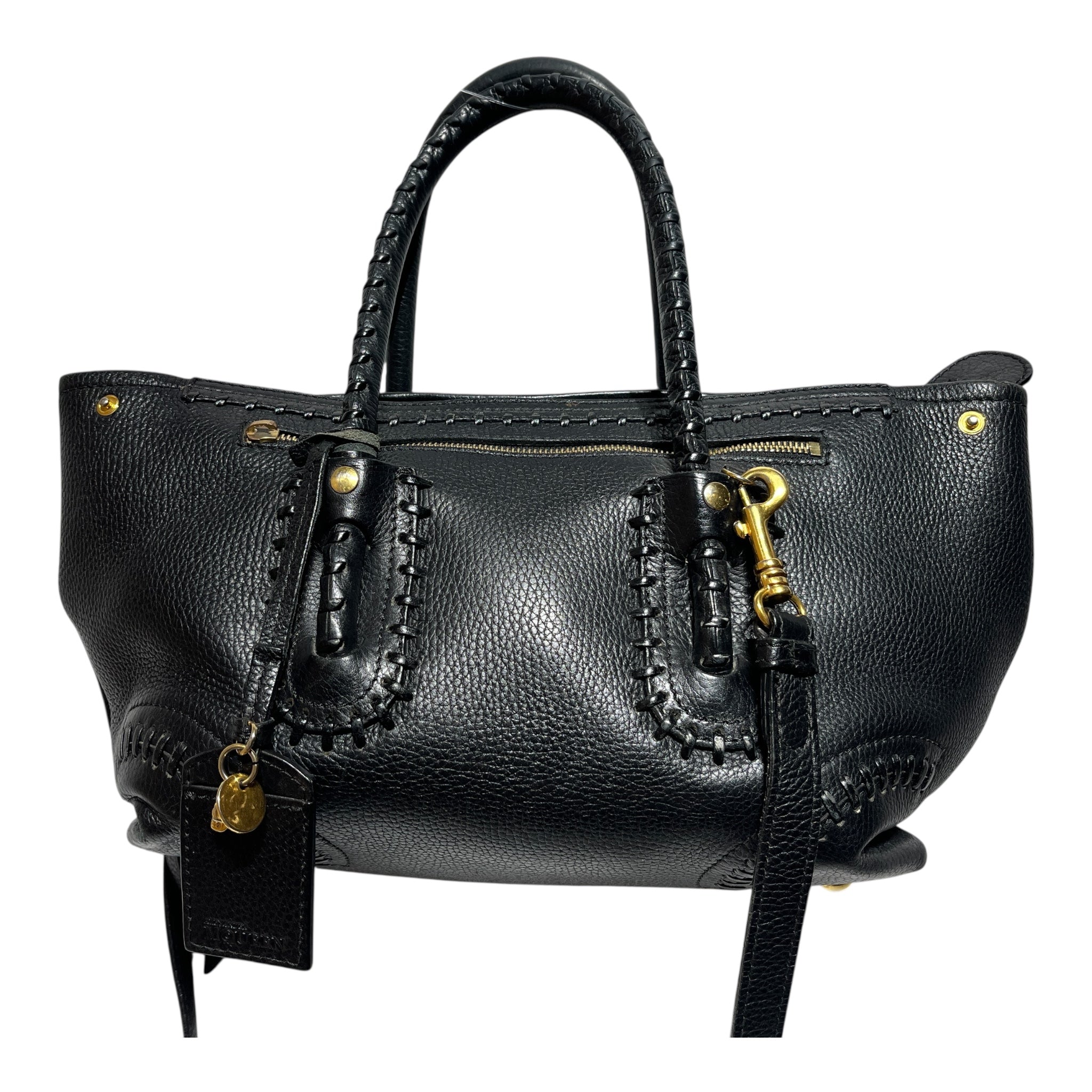 Alexander McQueen/Cross Body Bag/Leather/BLK/WHIPSTICHED FOLK TOTE view 1