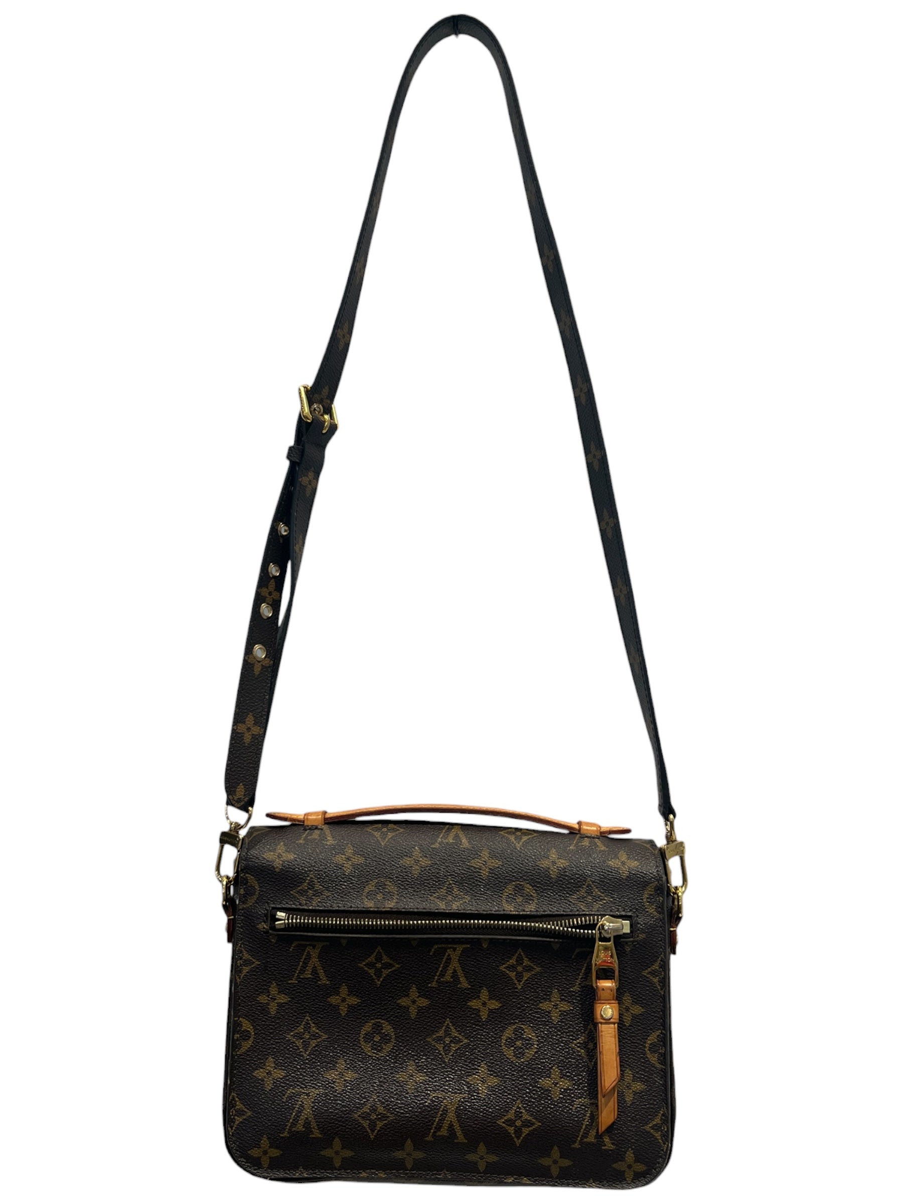 LOUIS VUITTON/Cross Body Bag/Monogram/Leather/BRW/POCHETTE METIS BRWN INTERIOR view 2