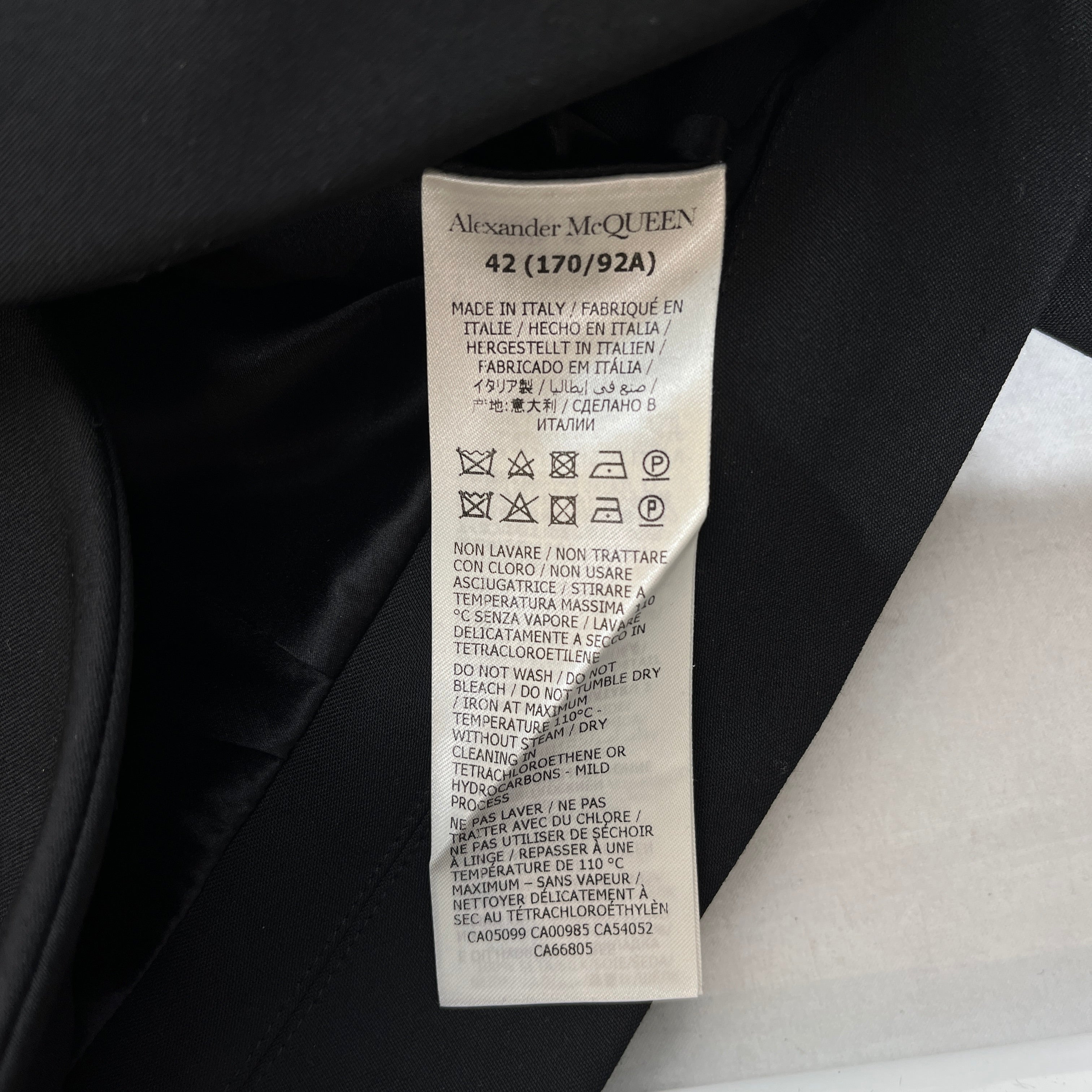 Alexander McQueen/Jacket/42/Cotton/BLK/ view 4