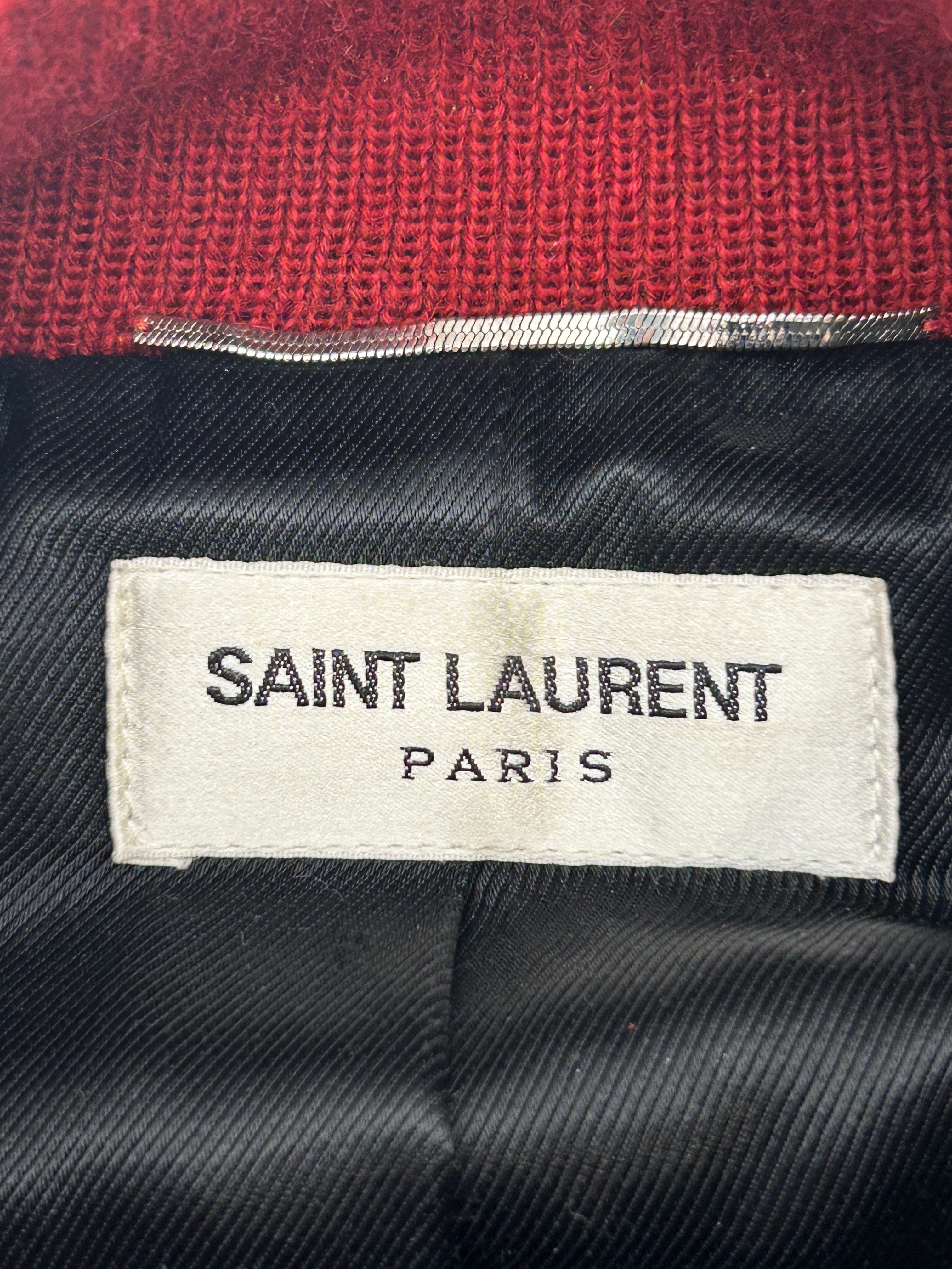 SAINT LAURENT/Jacket/54/Cotton/RED/VARSITY JKT view 3