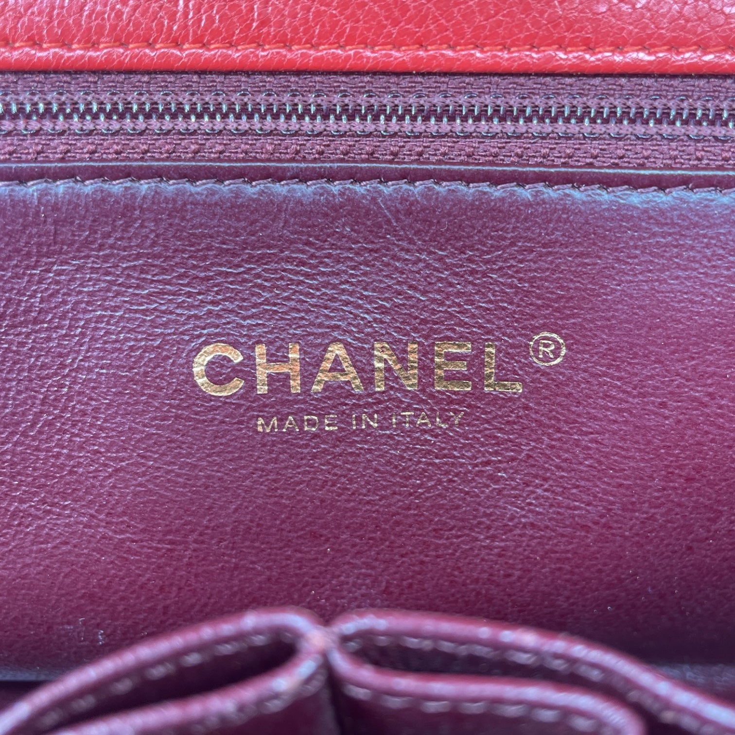 CHANEL/Bag/Leather/RED/SMALL DIAGONAL FLAP view 3