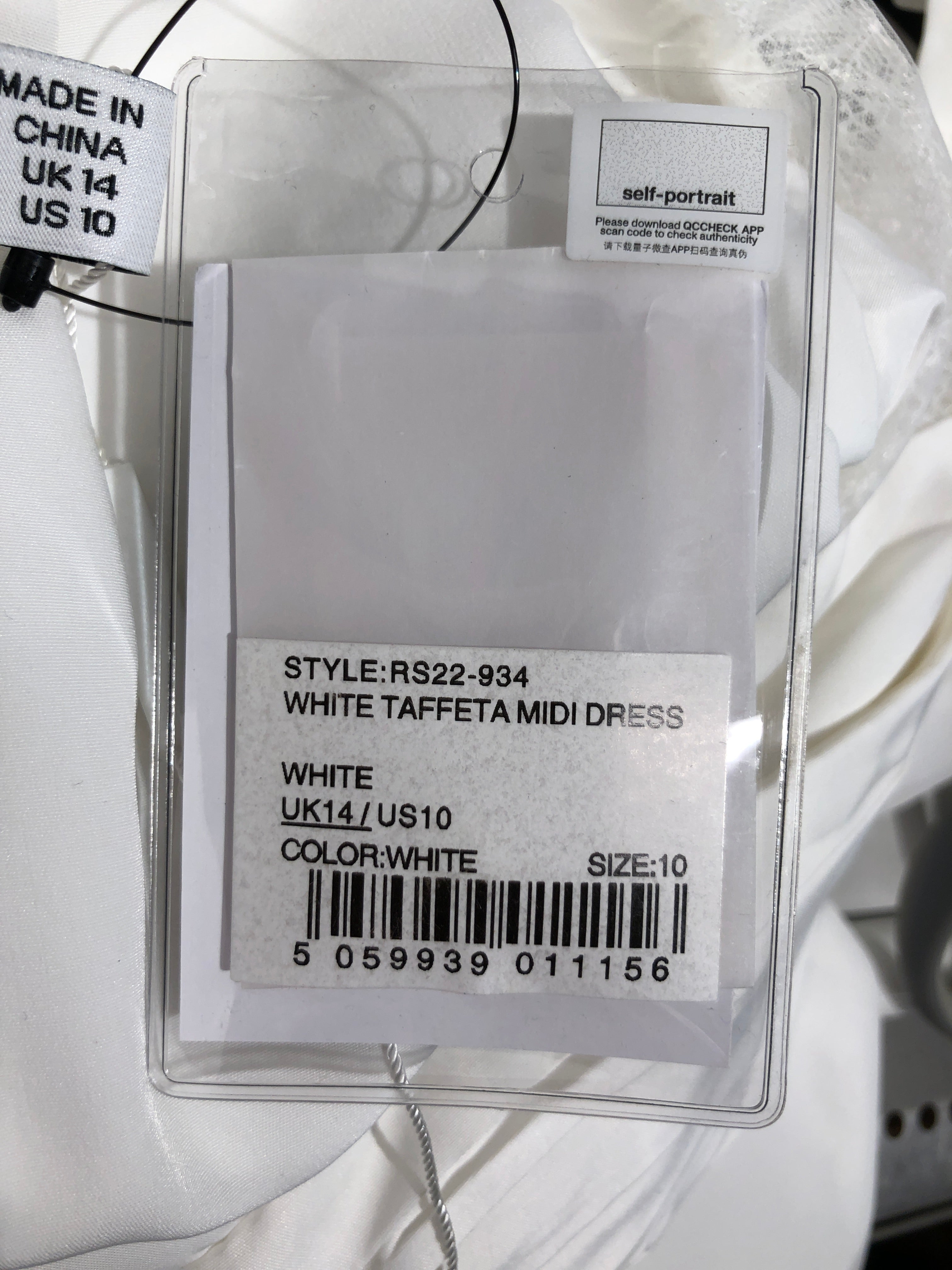 self-portrait/Dress/10/Polyester/WHT/WHITE TAFFETA MIDI DRESS view 4