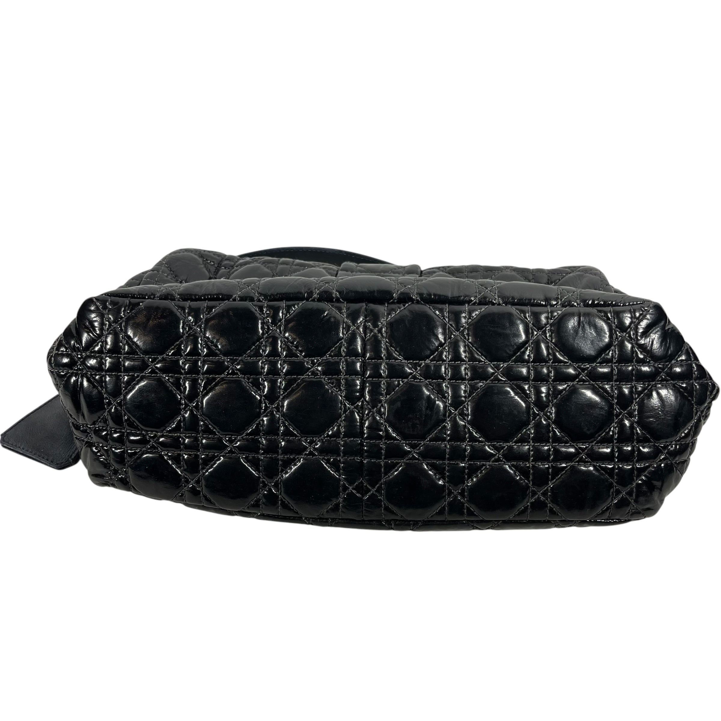 Christian Dior/Hand Bag/Leather/BLK/CANNAGE W/SILVER HARDWARE view 3
