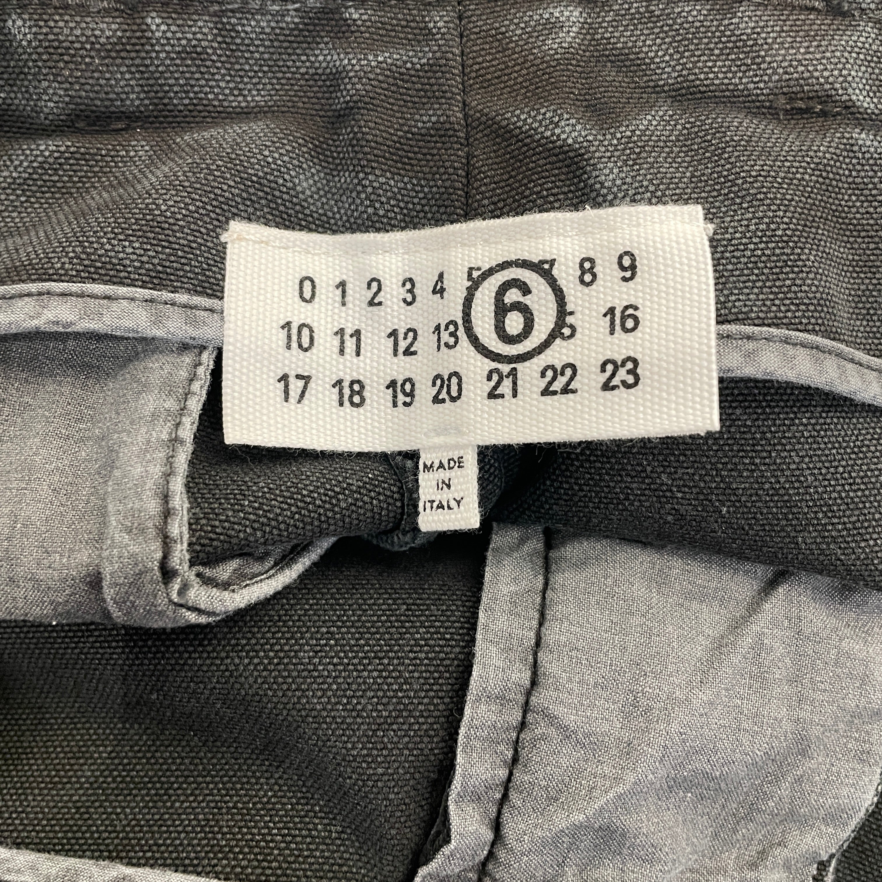 MM6/Bootcut Pants/48/Cotton/BLK/RAW EDGE CANVAS PANTS view 3