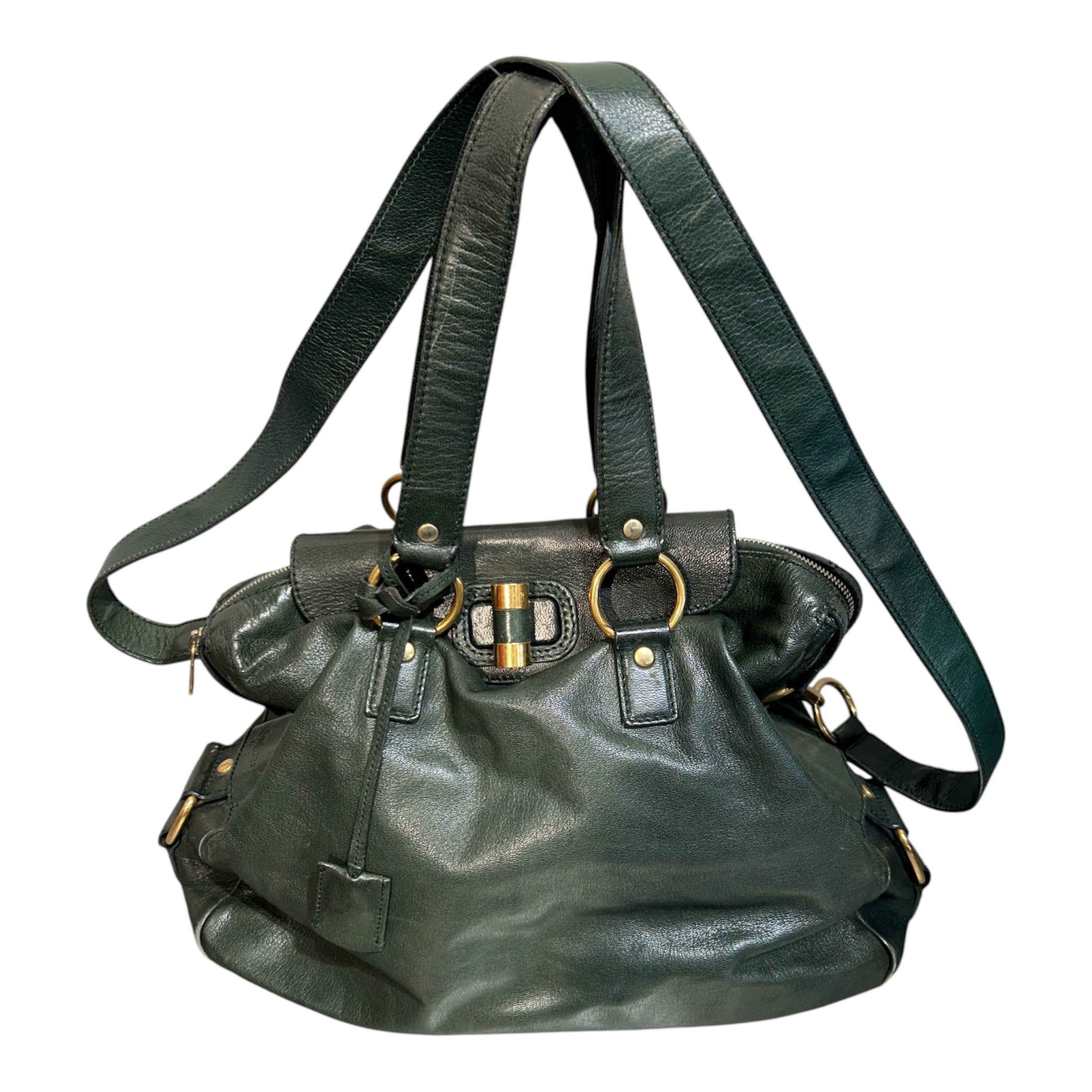 YVES SAINT LAURENT/Bag/Leather/GRN/Muse view 1