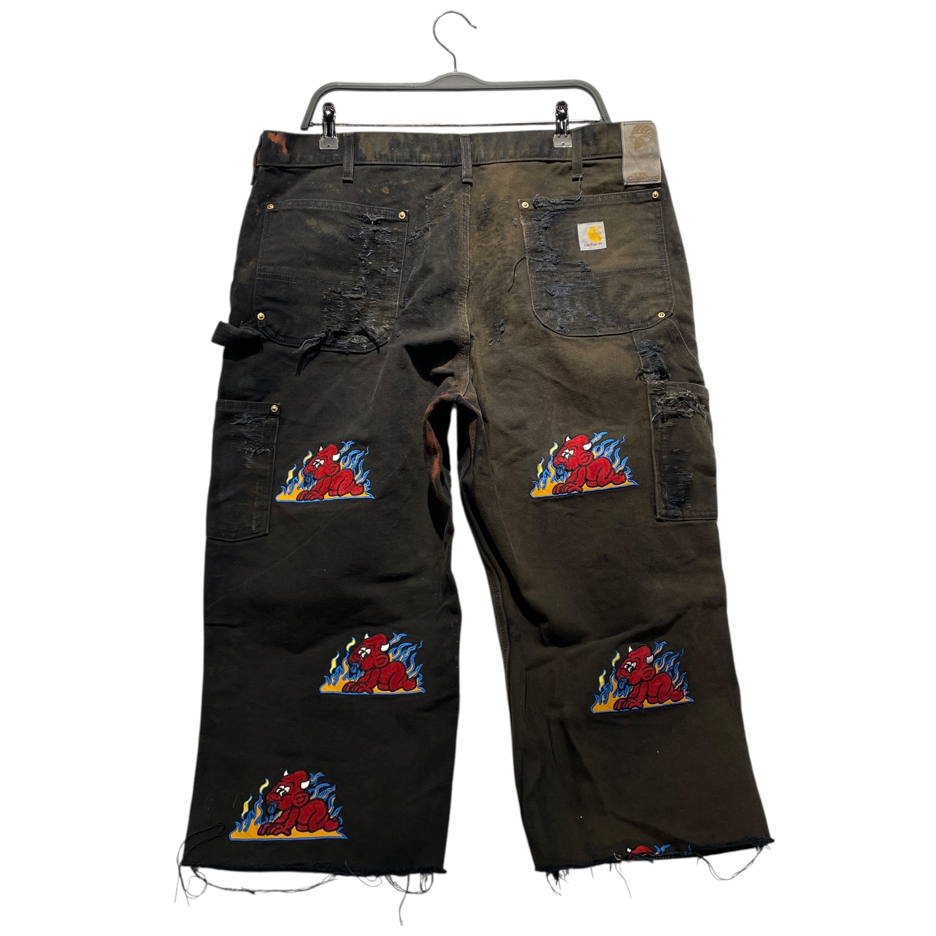 CHERRY FUKUOKA/Carhartt/Carpenter Pants/38/Cotton/BLK/All Over