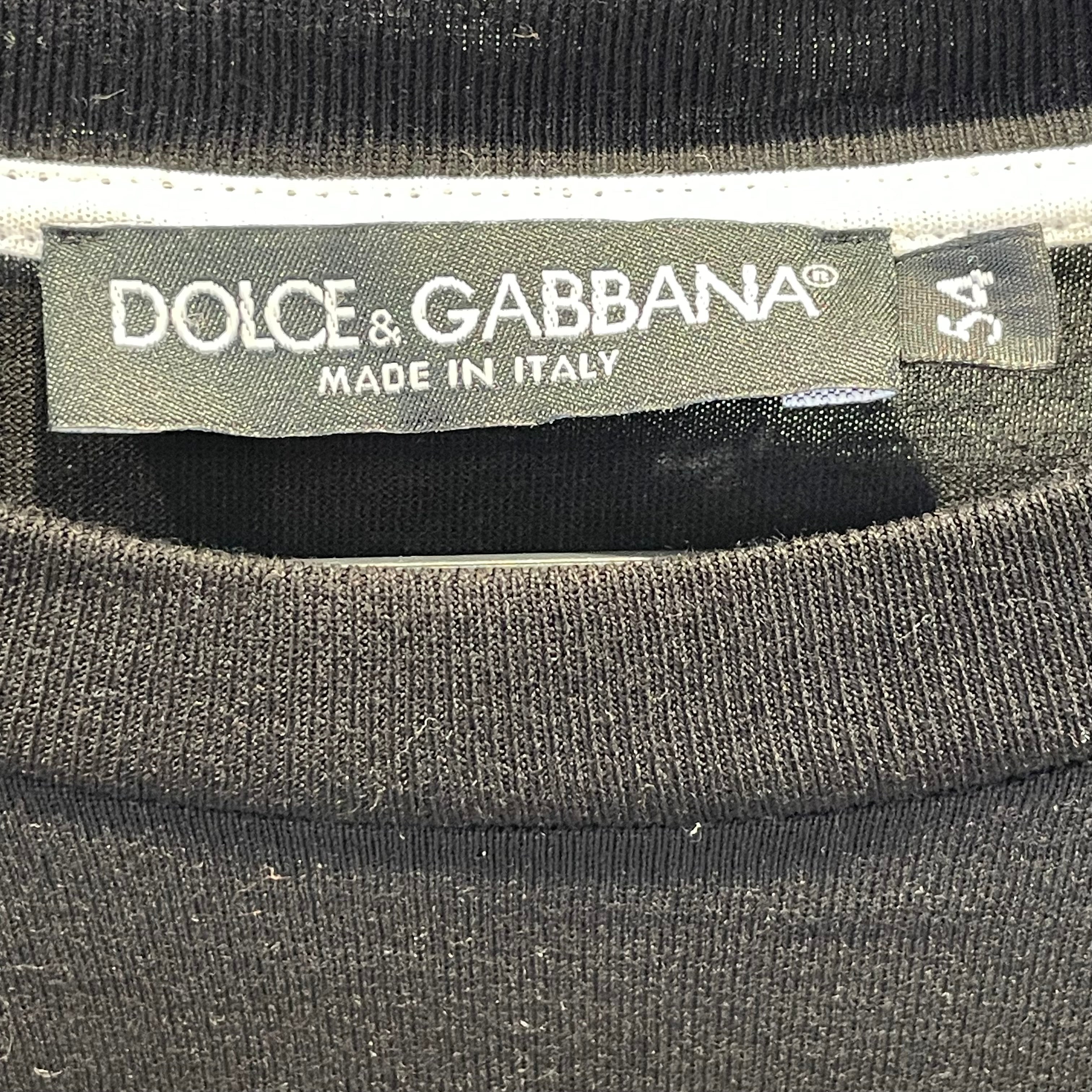 DOLCE&GABBANA/T-Shirt/54/Cotton/BLK/Dolce &Gabana Logo T view 3