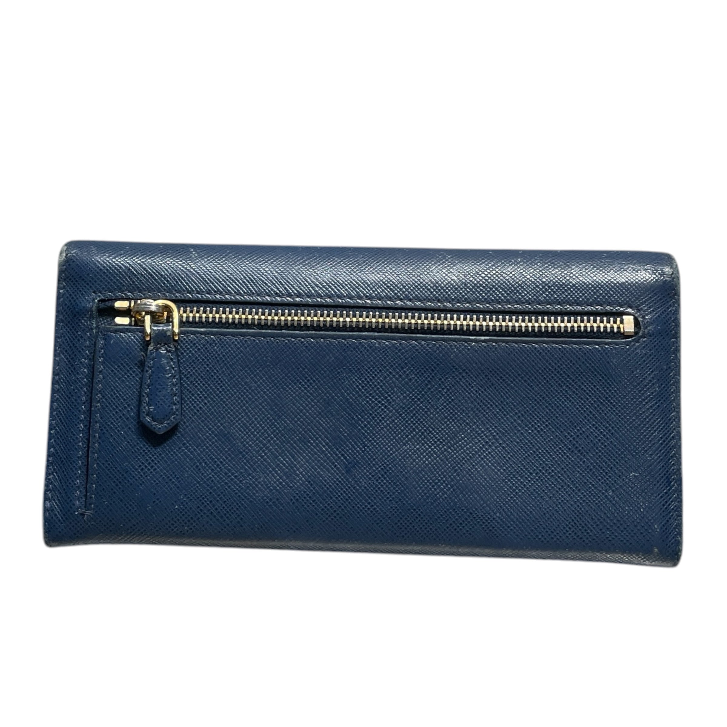 PRADA/Long Wallet/S/Leather/NVY/ view 2