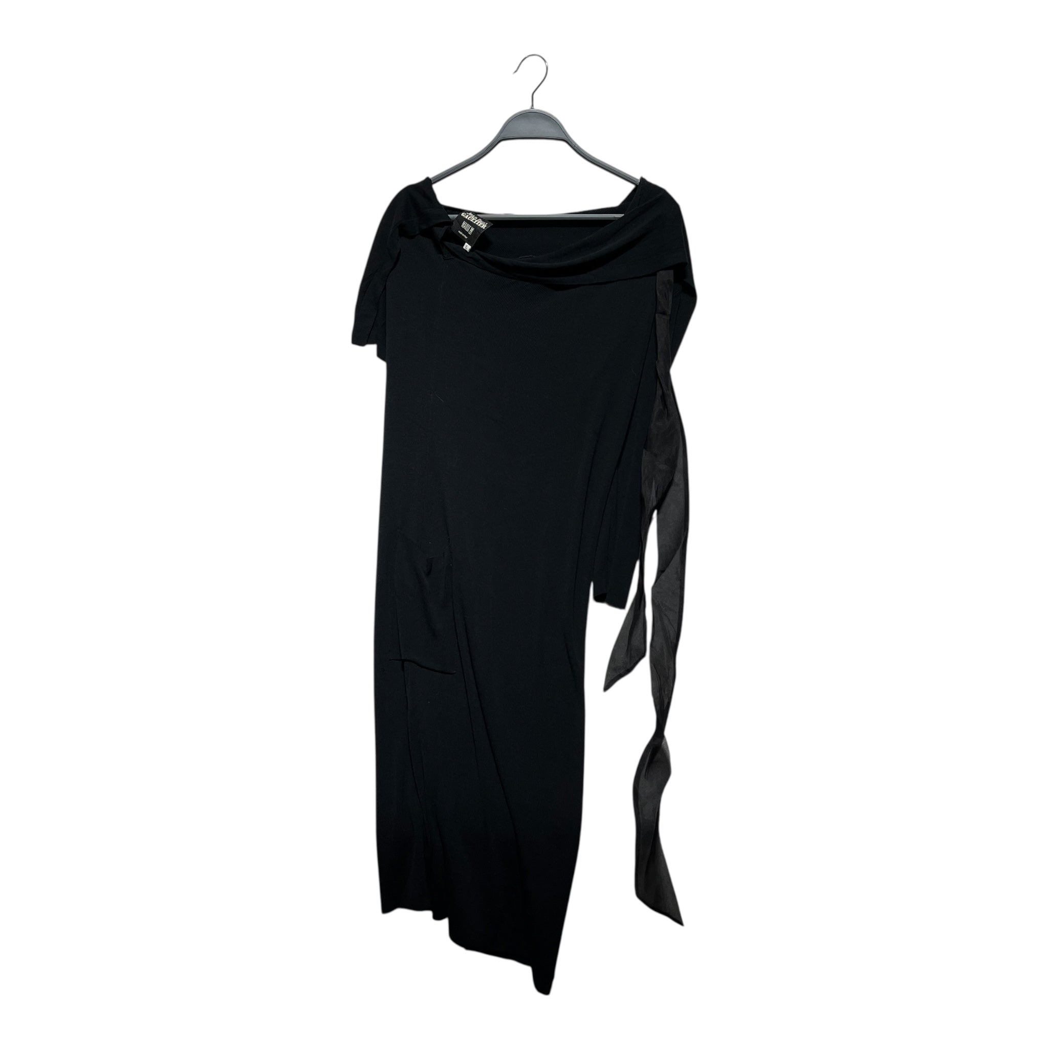Jean Paul Gaultier/LS Dress/L/BLK/"Maille" One sleeve view 1