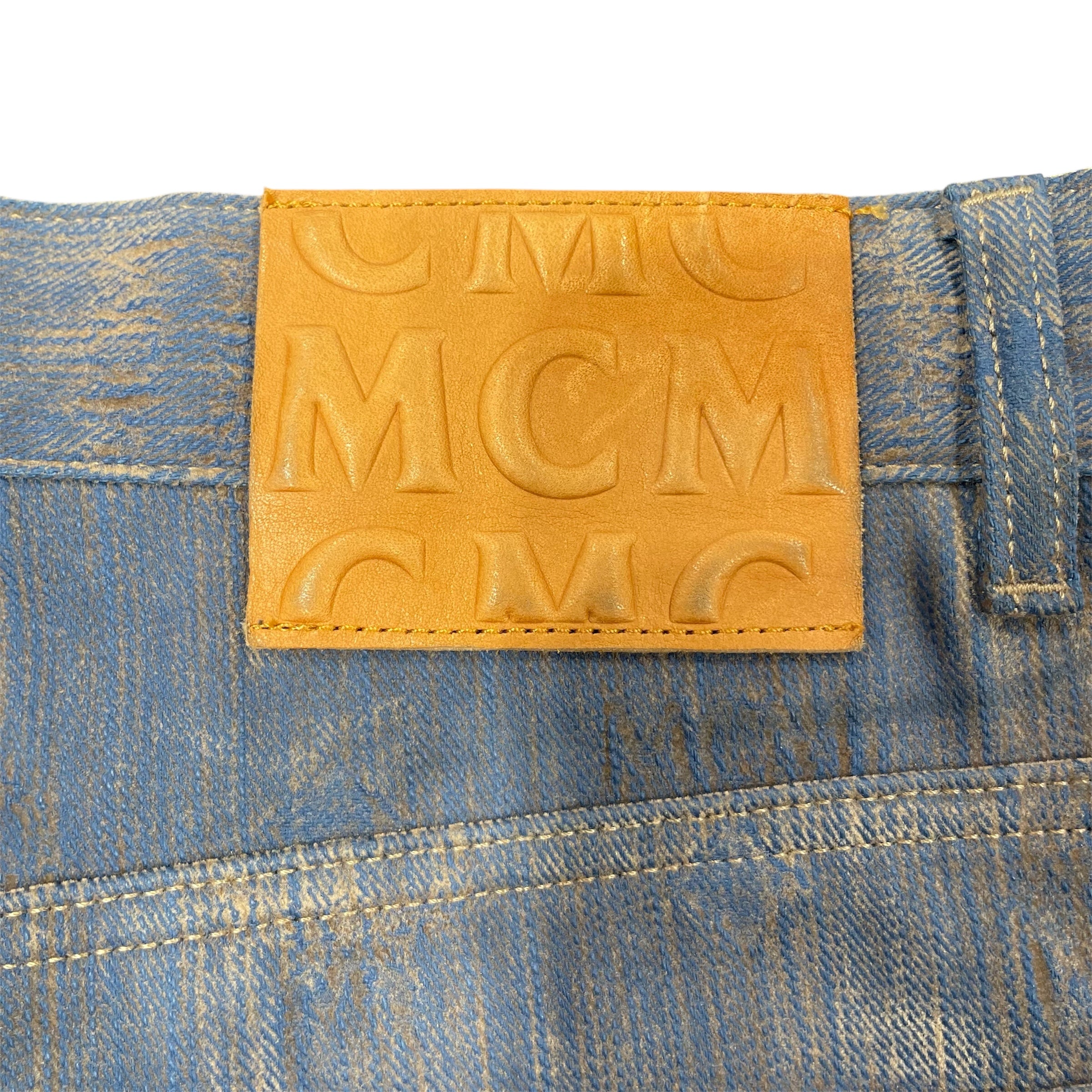 MCM/Straight Pants/M/Velour/BLU/WIDE LEG BRN BLU WASH view 4