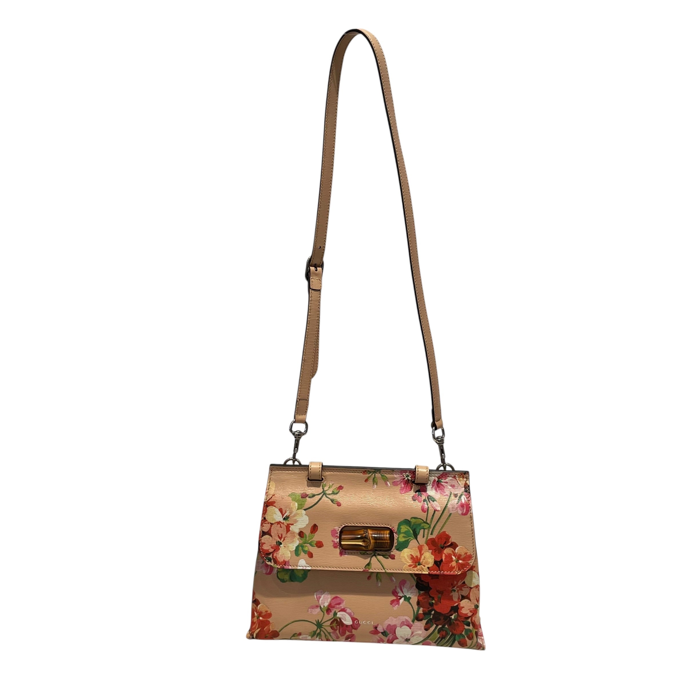 GUCCI/Cross Body Bag/Floral Pattern/Leather/MLT/bamboo blooms view 3