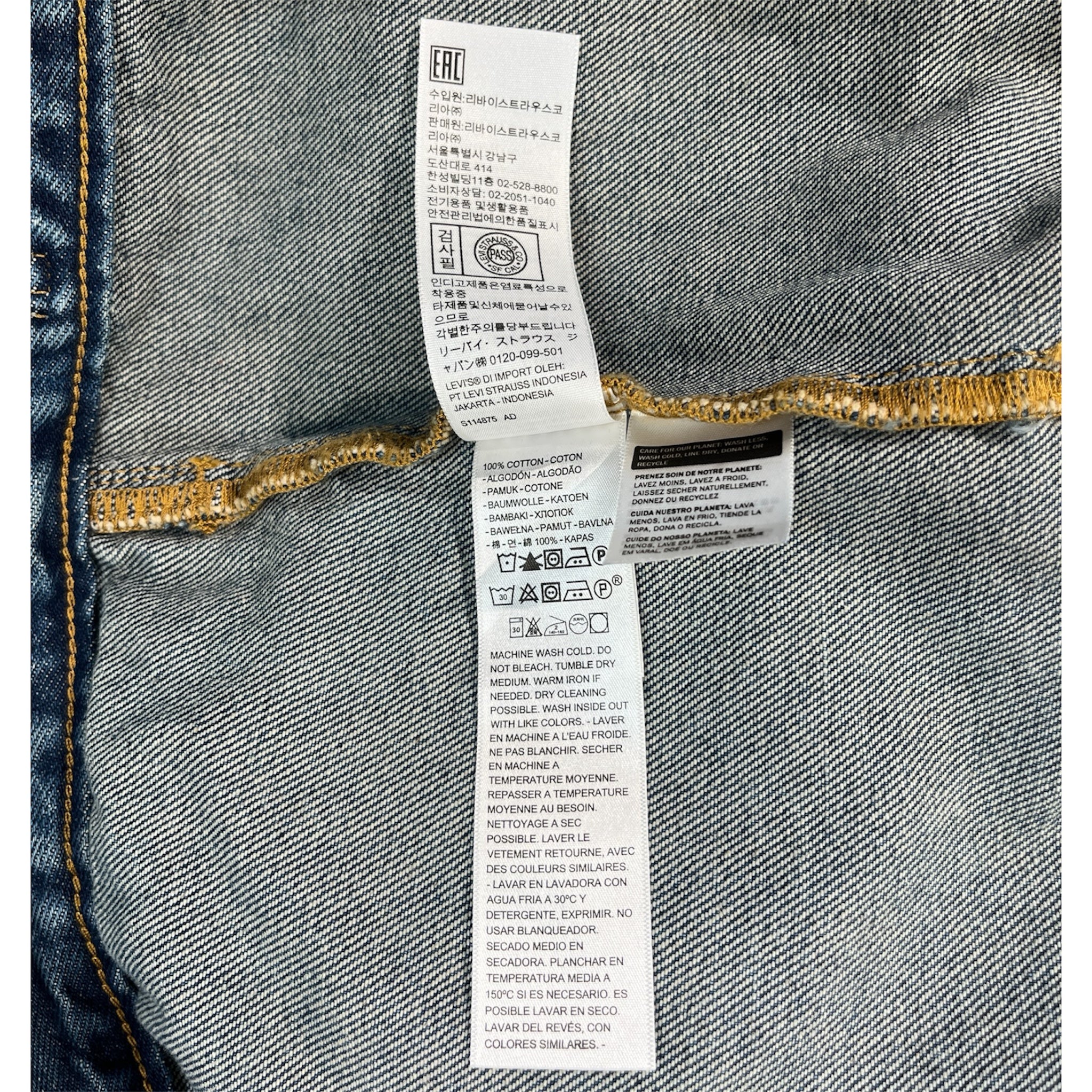 DENIM TEARS/Denim Jkt/XXL/Cotton/BLU/Graphic/COTTON WREATH view 4