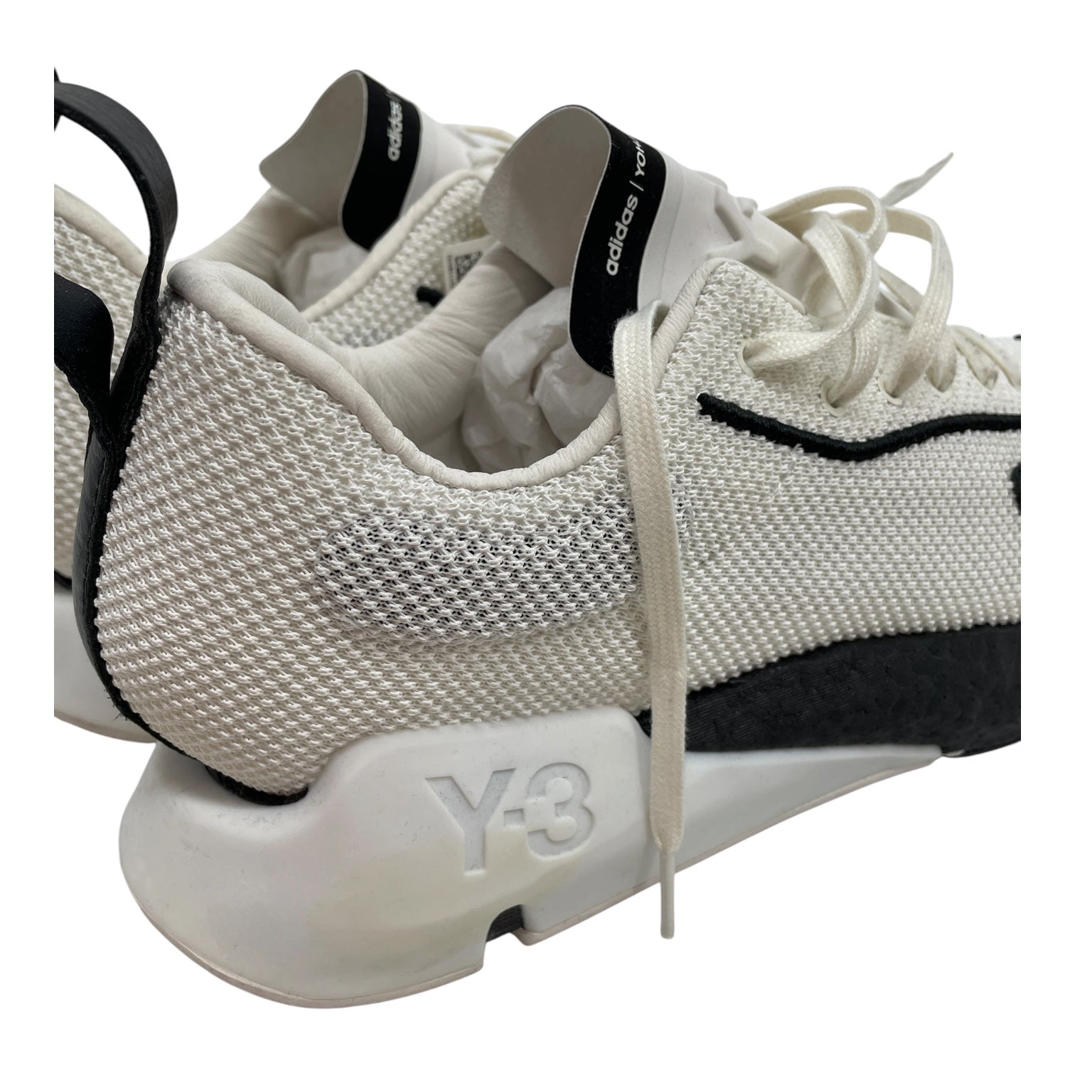 Y-3/Low-Sneakers/US 11/Leather/WHT/LEATHER TOE/EXAGGERATED HEEL view 5