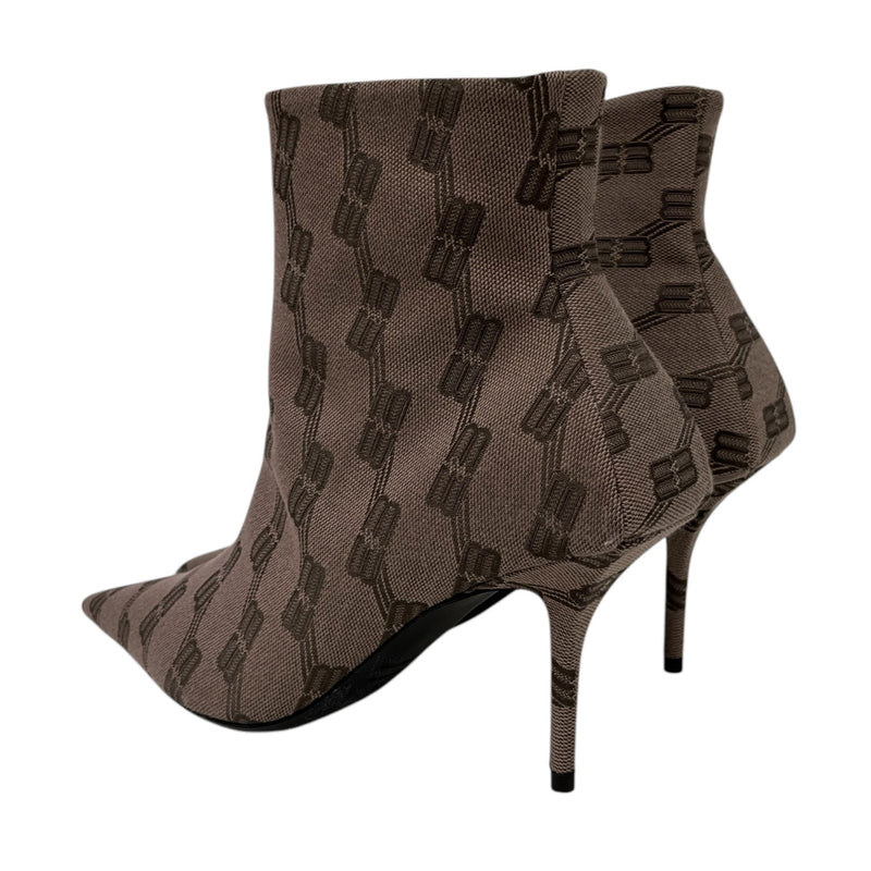 BALENCIAGA/Heels/EU 38/Monogram/Leather/BRW/metallic