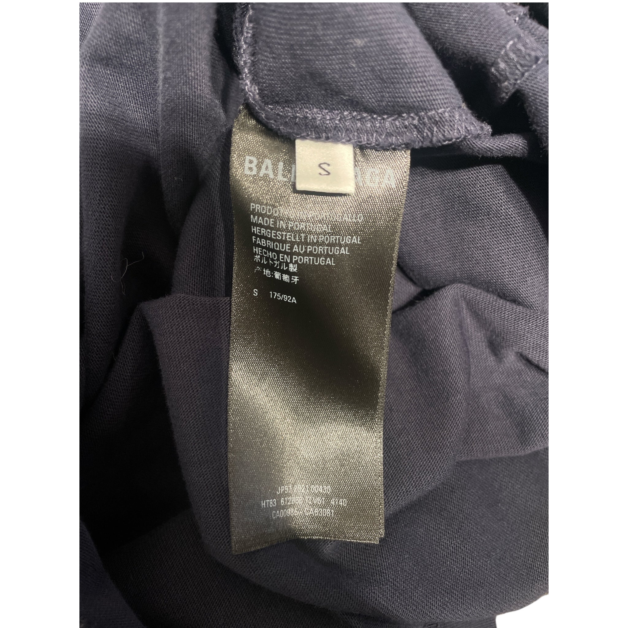 BALENCIAGA/T-Shirt/S/Cotton/NVY/Balenciaga Paris France yellow view 4