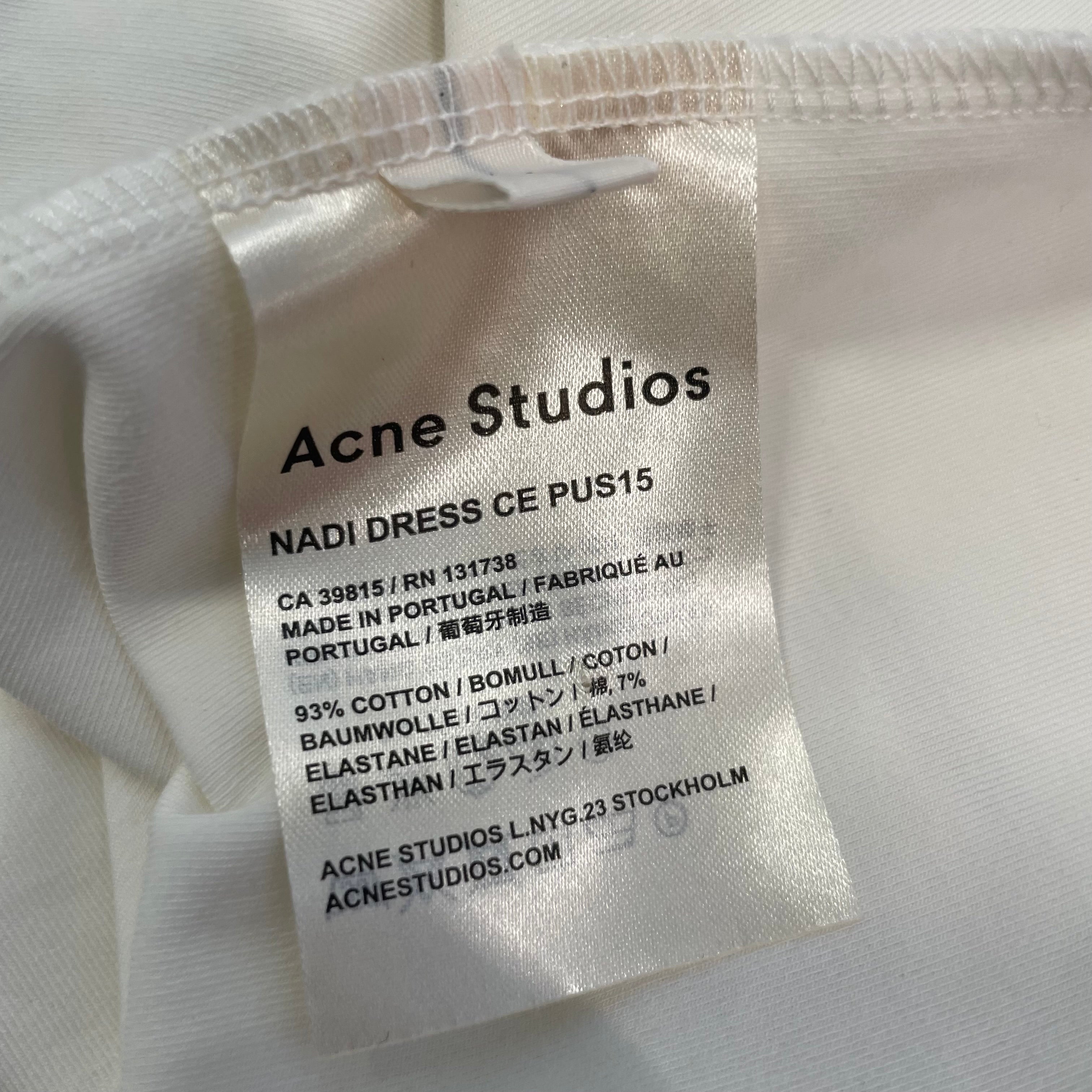 Acne Studios/SL Dress/S/Cotton/WHT/SLEEVELESS ACNE DRESS view 4