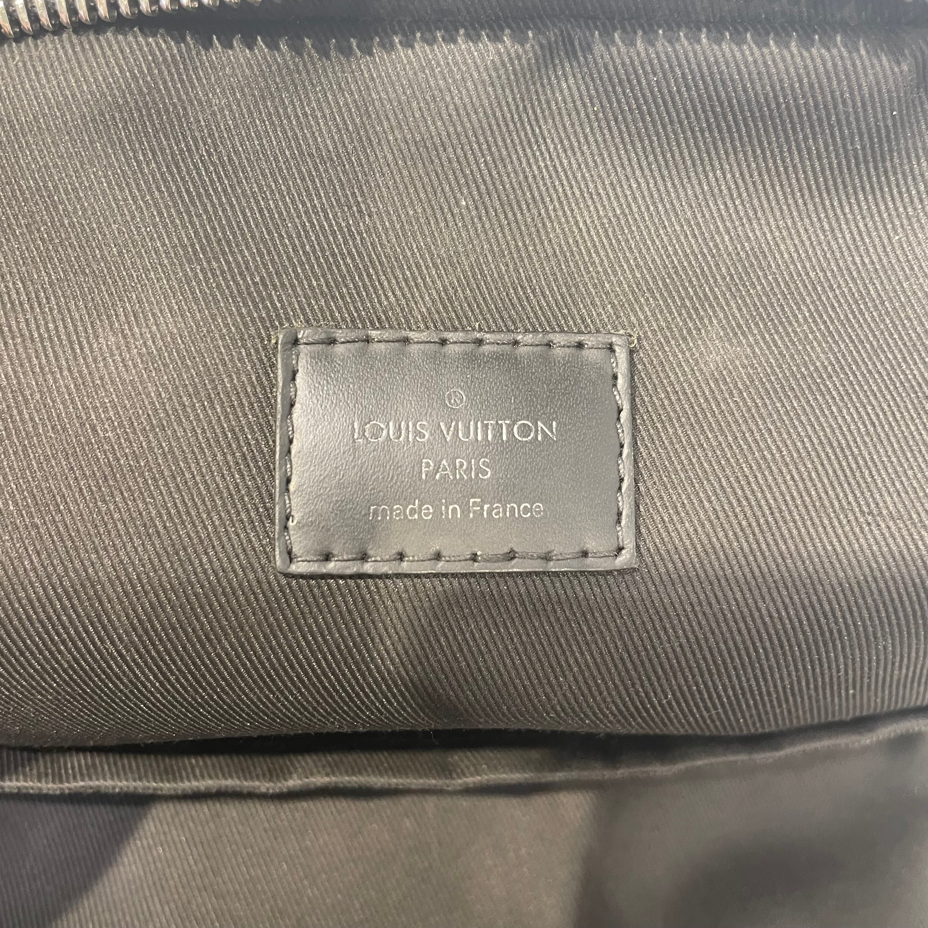 LOUIS VUITTON/Backpack/Gingham Check/Leather/BLK/damier avenue view 4