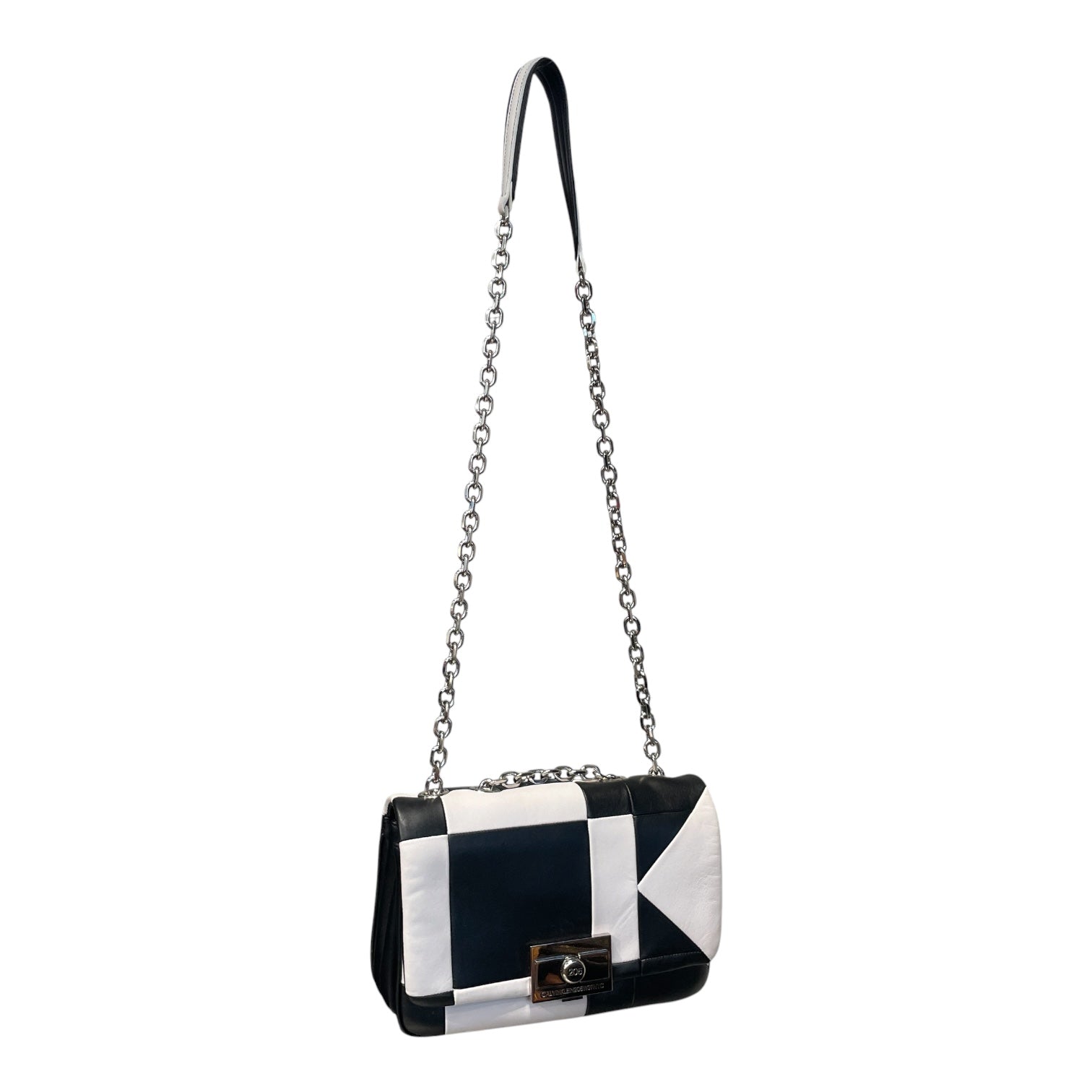 Calvin Klein 205W39NYC/Cross Body Bag/Stripe/BLK/CHECK SILVER CLASP view 1