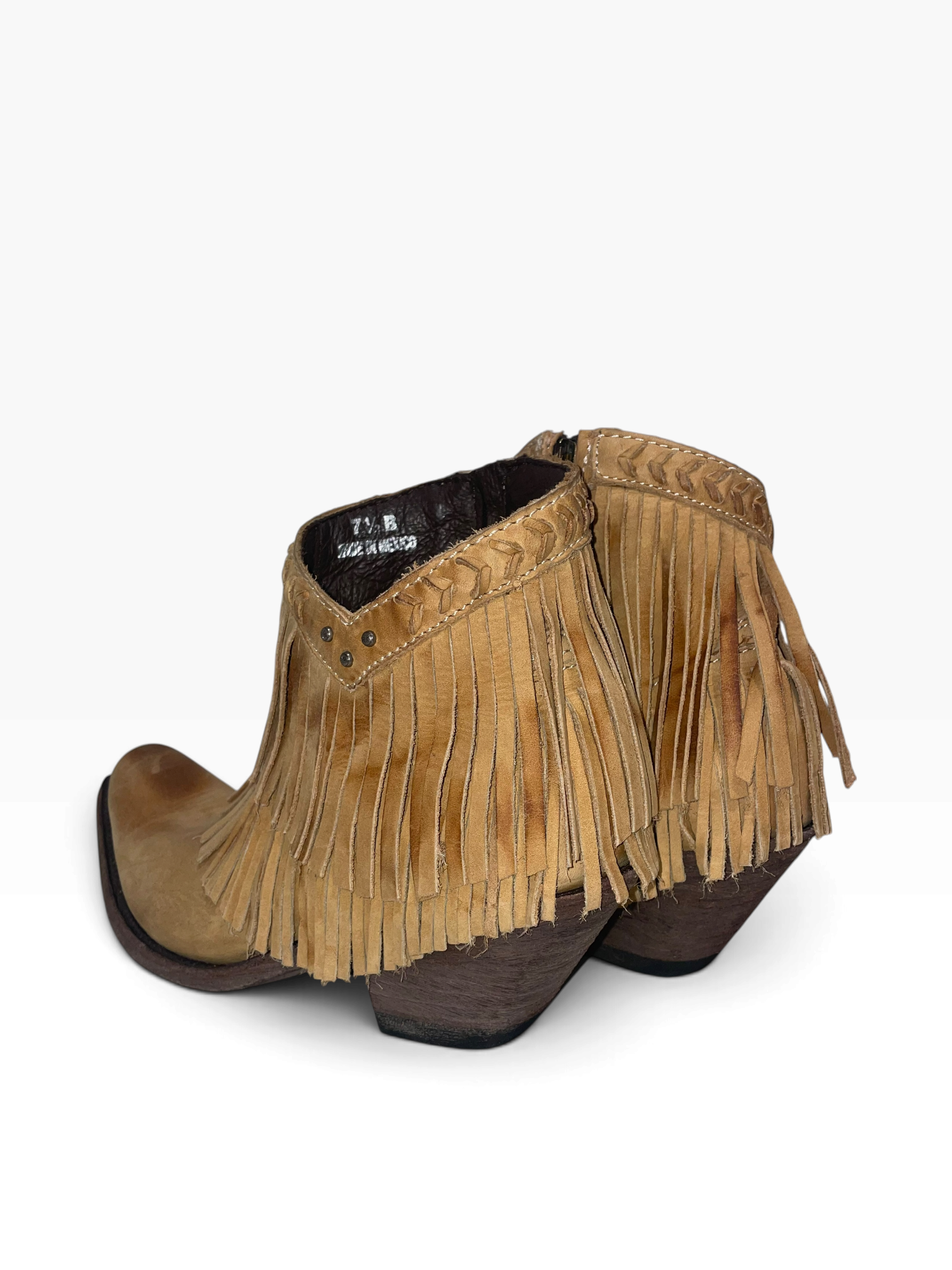 OLD GRINGO/Ankle Boots/US 7.5/Leather/BEG/Tassel Fringe Ankle Boots view 2