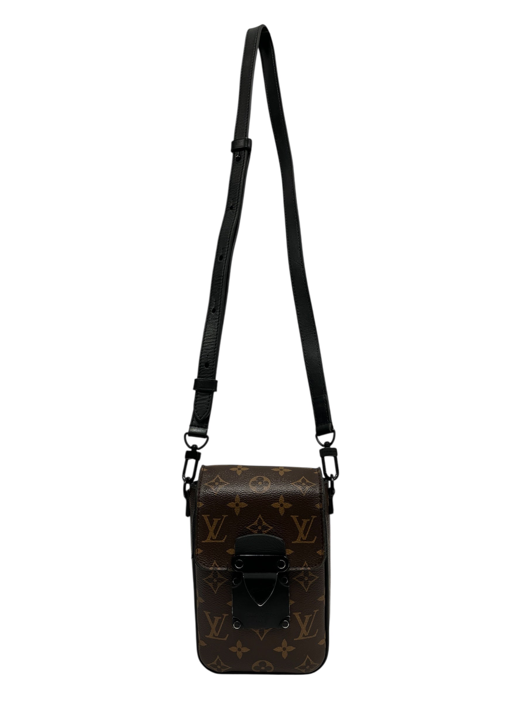 LOUIS VUITTON/Pouch/Leather/BRW/S Lock verical wallet view 1