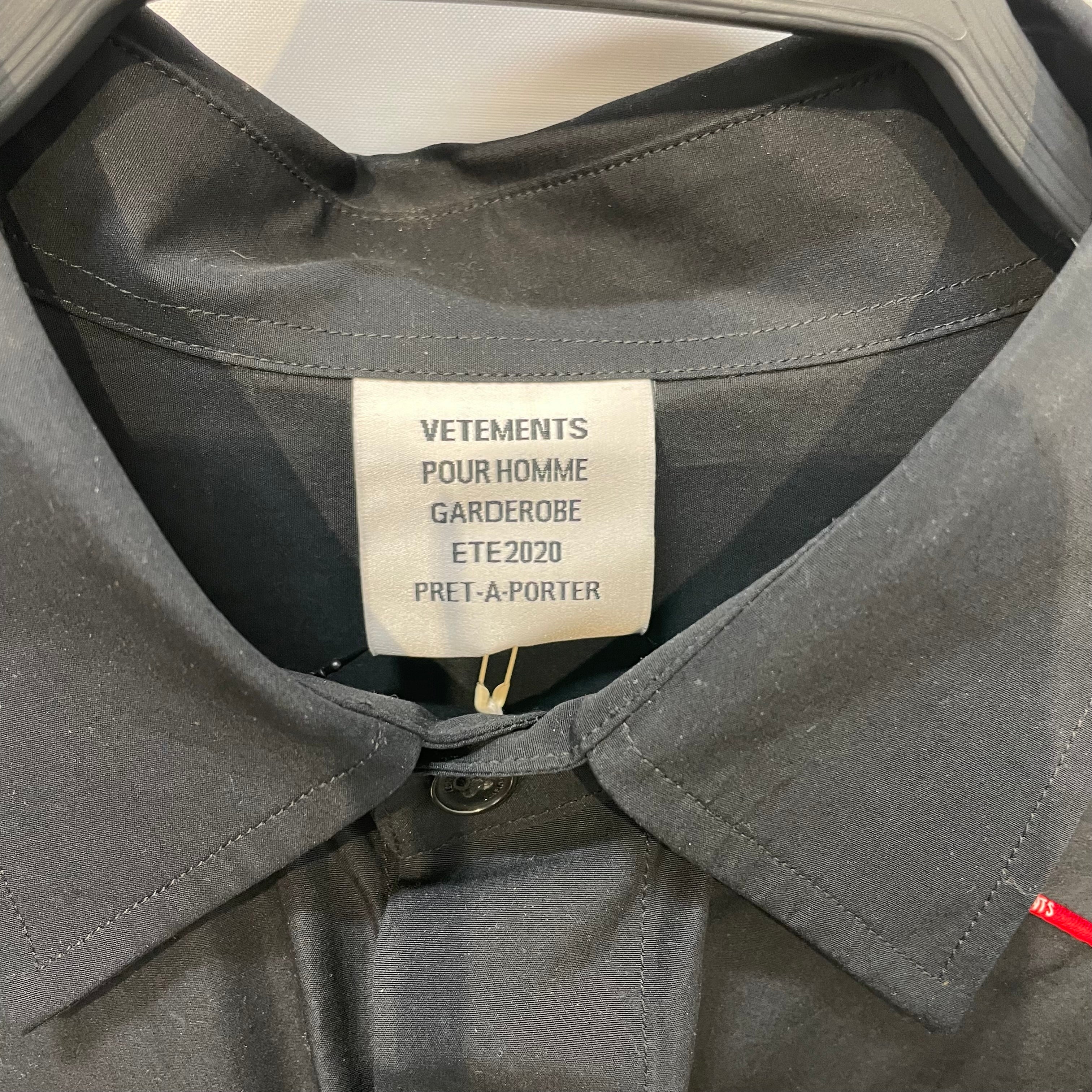 VETEMENTS/LS Shirt/L/Cotton/BLK/Graphic/Dressmakers Police Uniform view 3