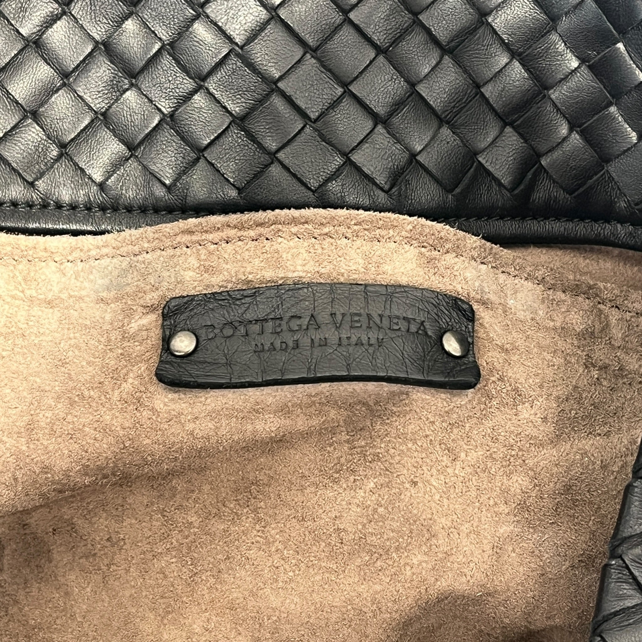 BOTTEGA VENETA/Tote Bag/Leather/BLK/cesto view 5