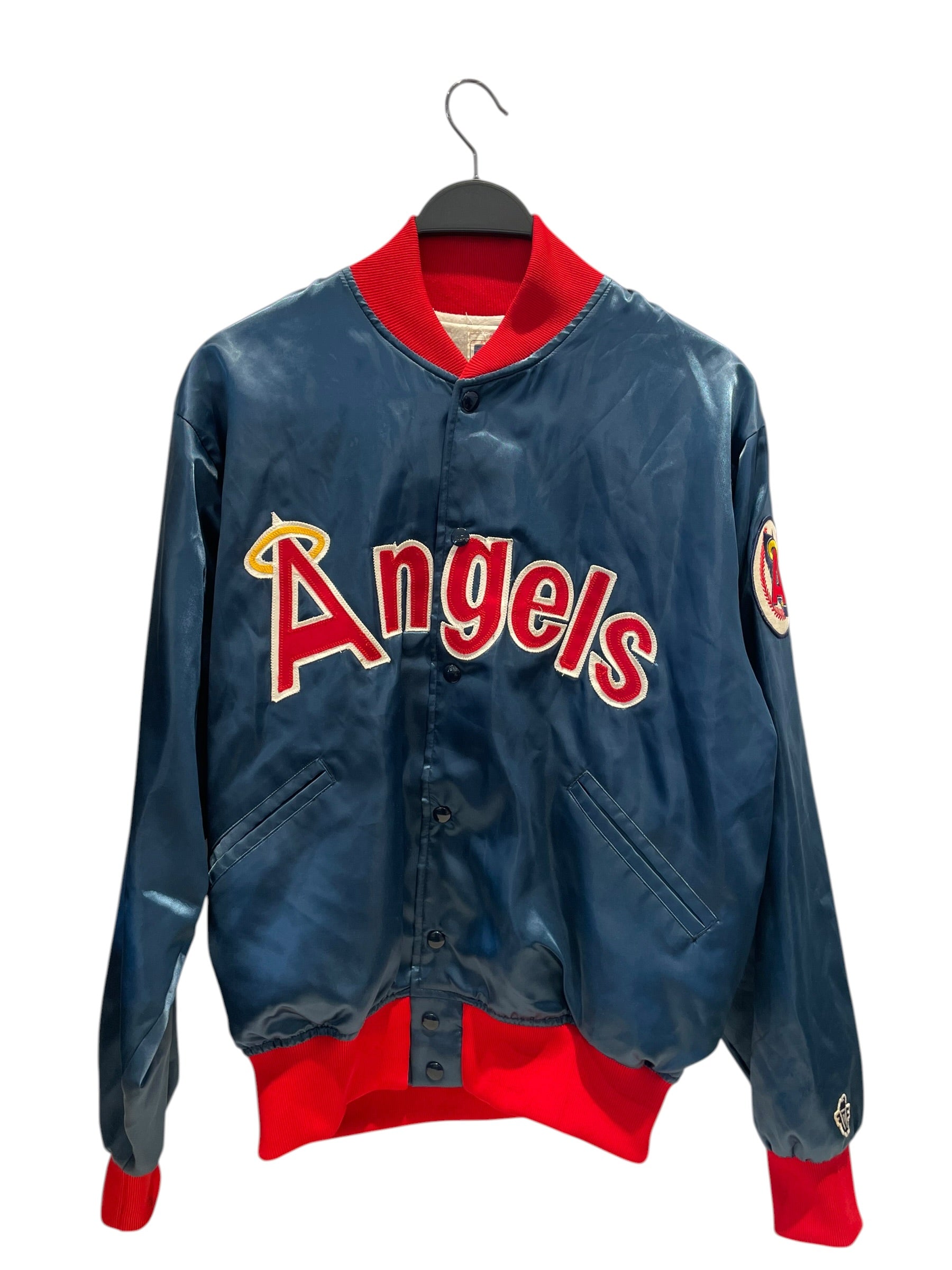 MLB/Baseball Jkt/L/Nylon/BLU/Angels Bomber view 1