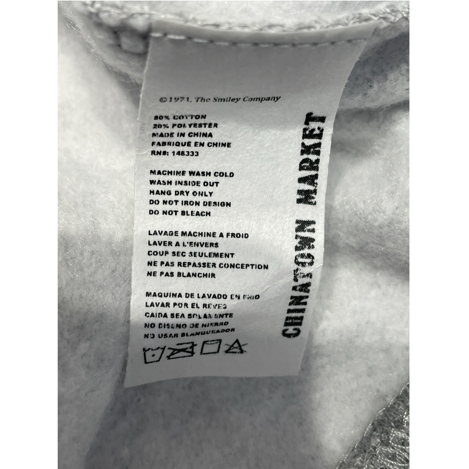 CHINATOWN MARKET/Hoodie/M/Cotton/GRY/B2B Champs view 4