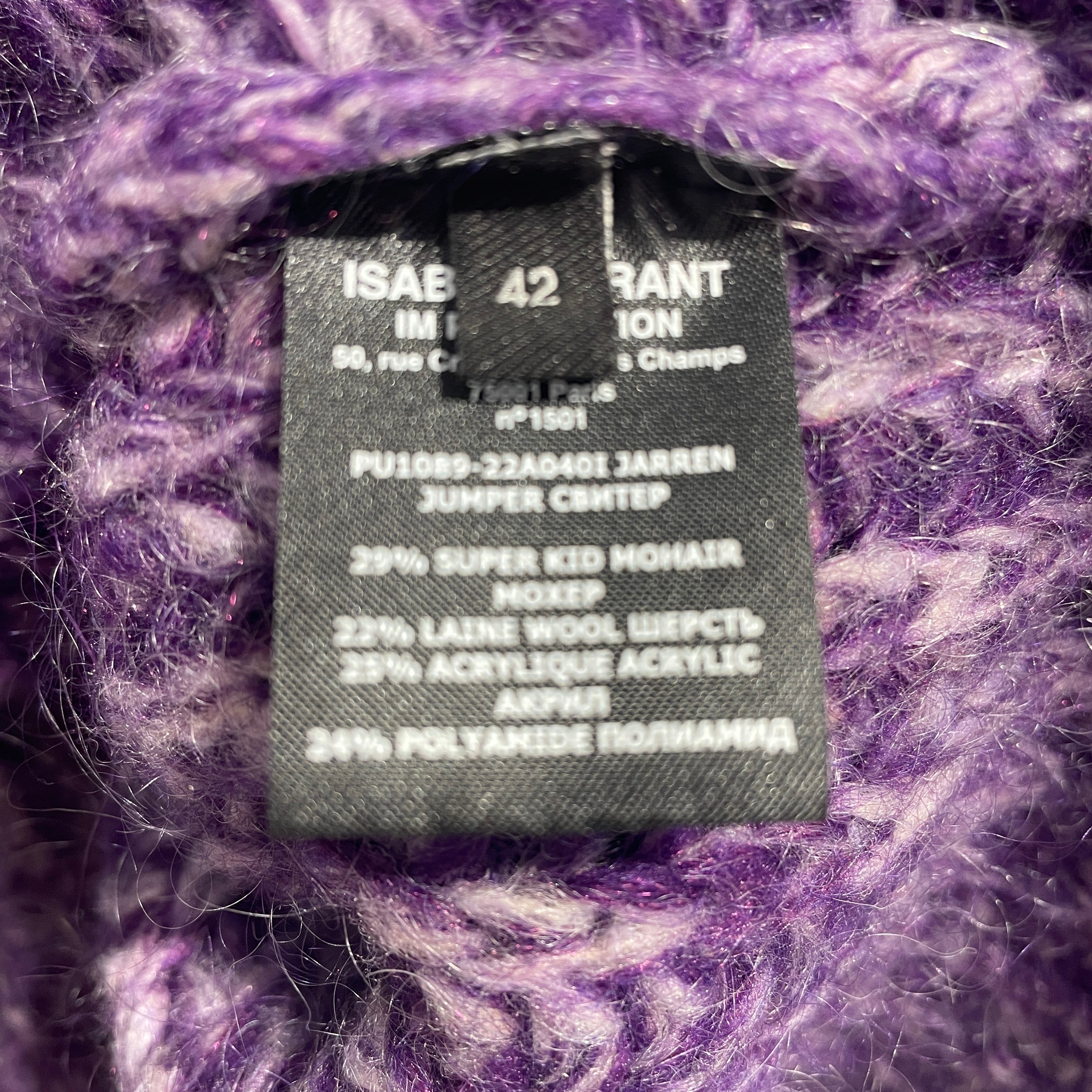 ISABEL MARANT/Sweater/42/Mohair/PPL/ view 4