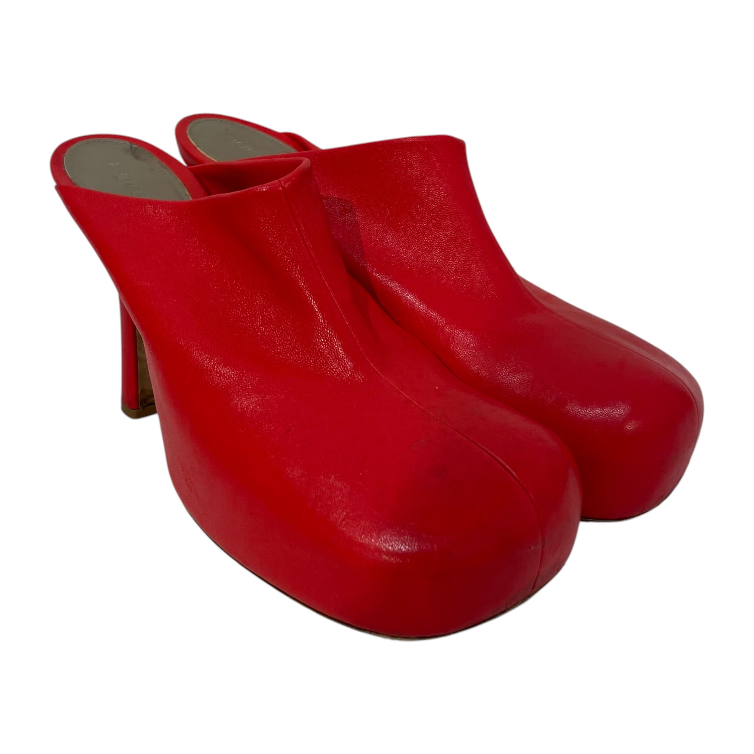 BOTTEGA VENETA/Heels/EU 37/Leather/RED/Mules view 1
