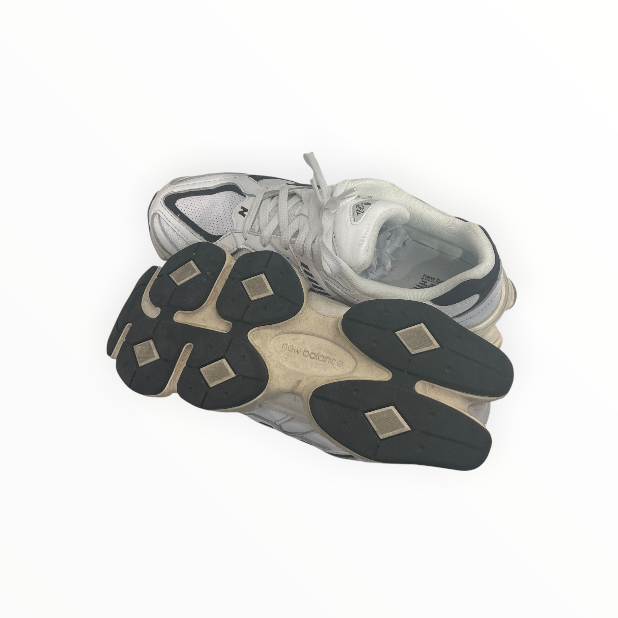 NEW BALANCE/Low-Sneakers/US 10.5/Leather/WHT/9060 WHITE BLACK SNEAKERS view 3