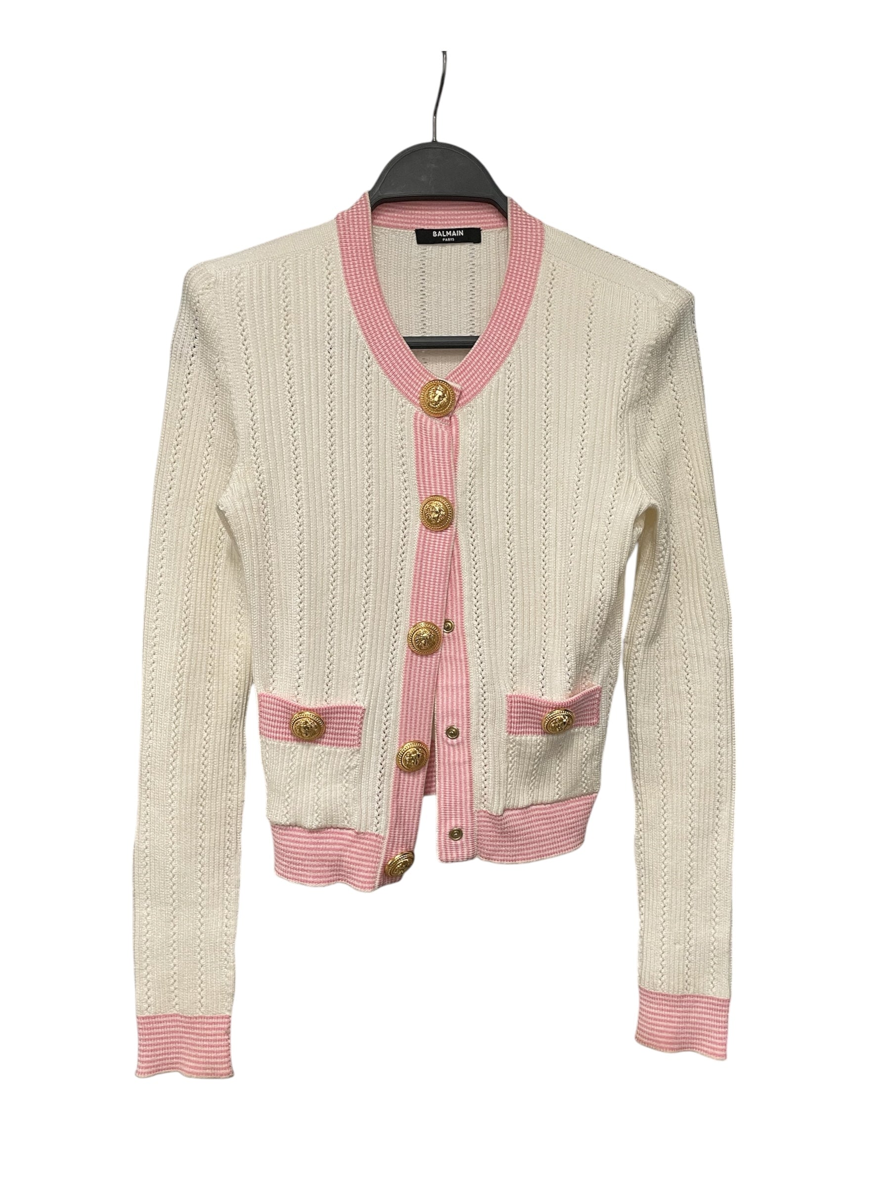 BALMAIN/Cardigan/36/WHT/KL012KE57 view 1